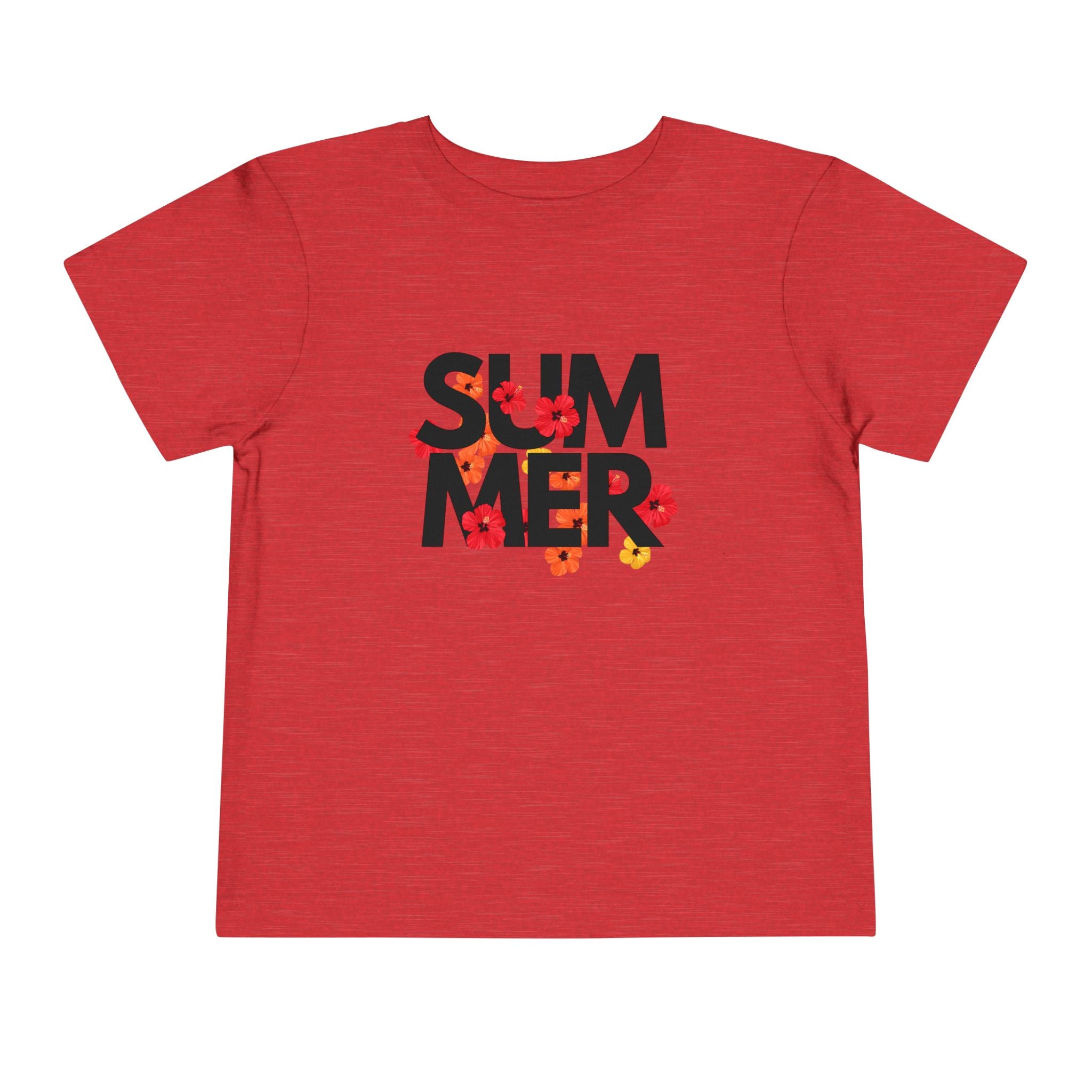 Toddler Tee - "SUMMER" Floral Letters Kids T‑Shirt