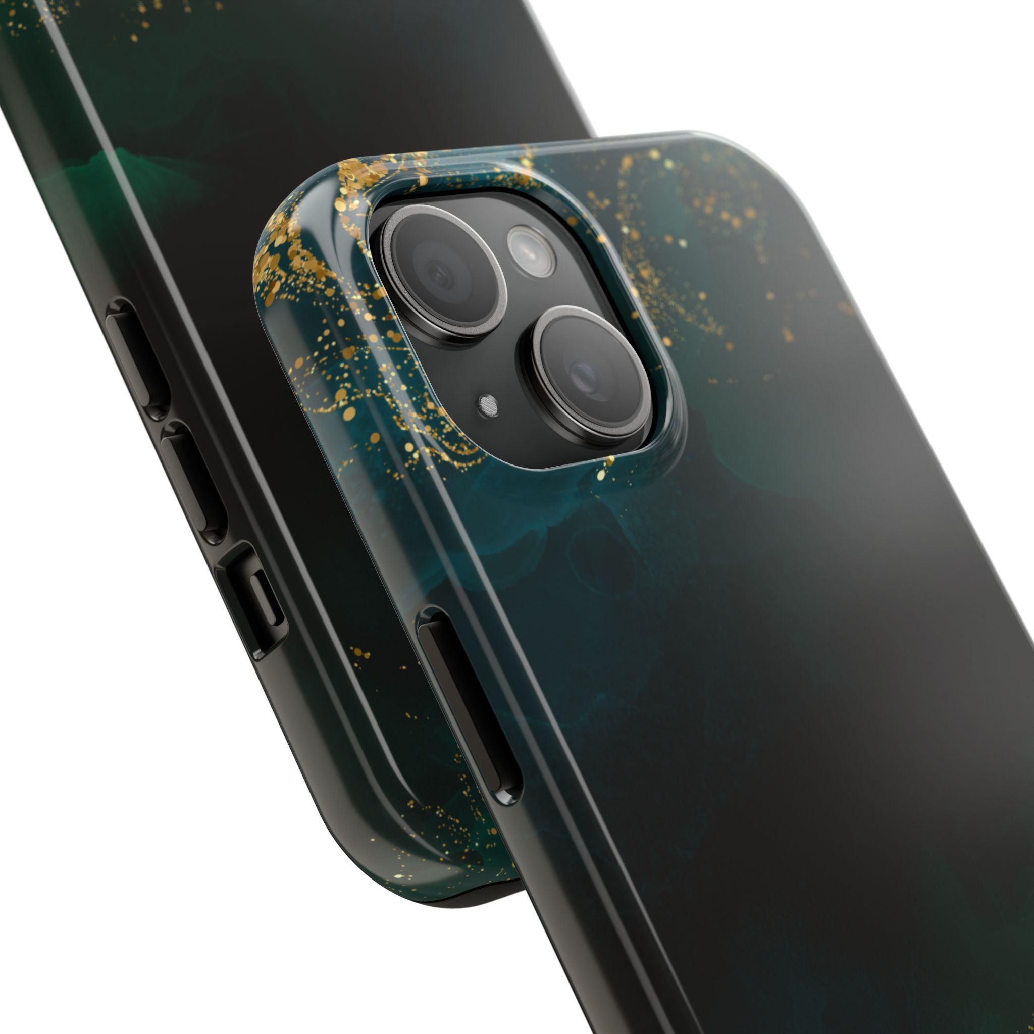Tough Phone Case — Emerald Marble with Gold Flecks