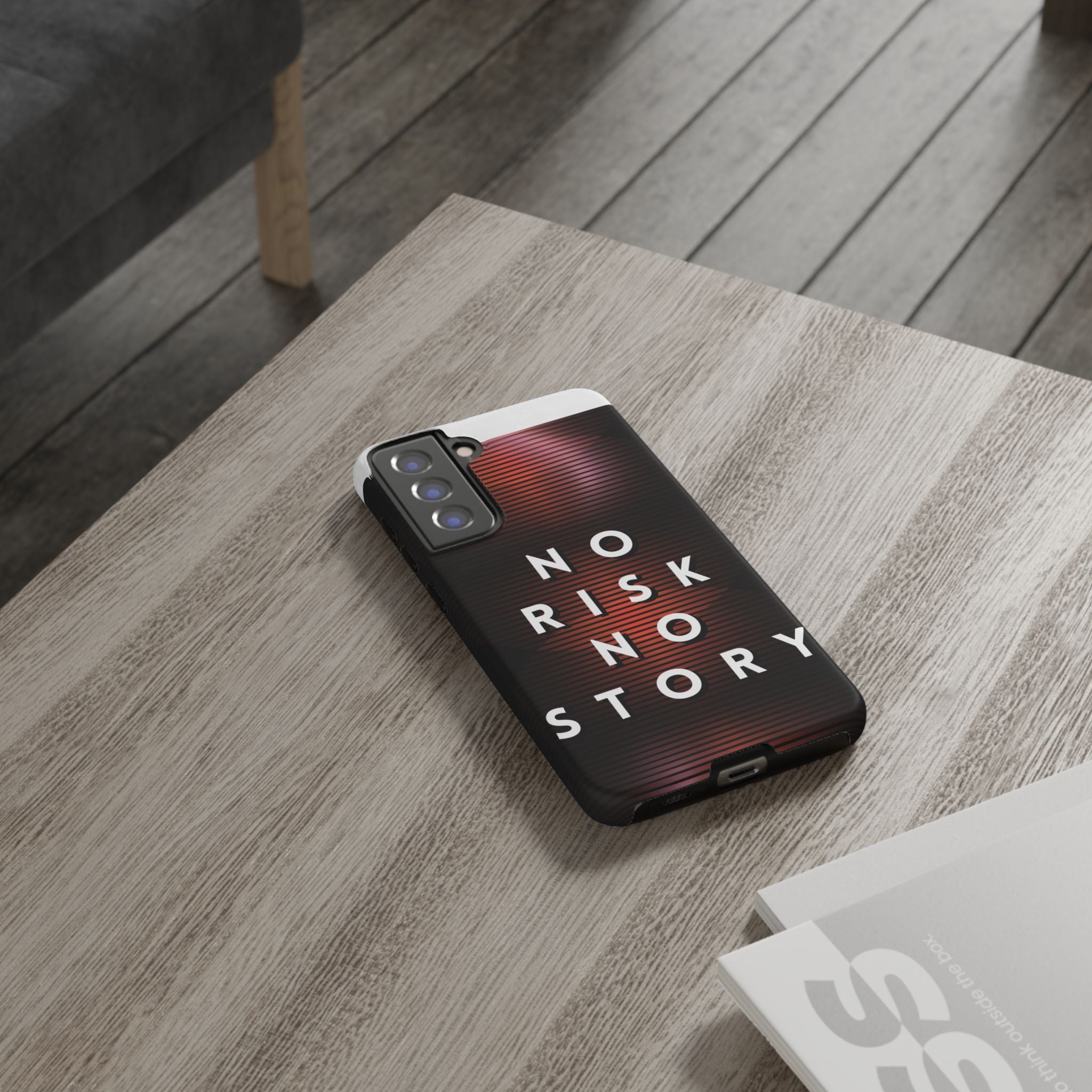 Phone Case — "No Risk No Story" Motivational Protective Case