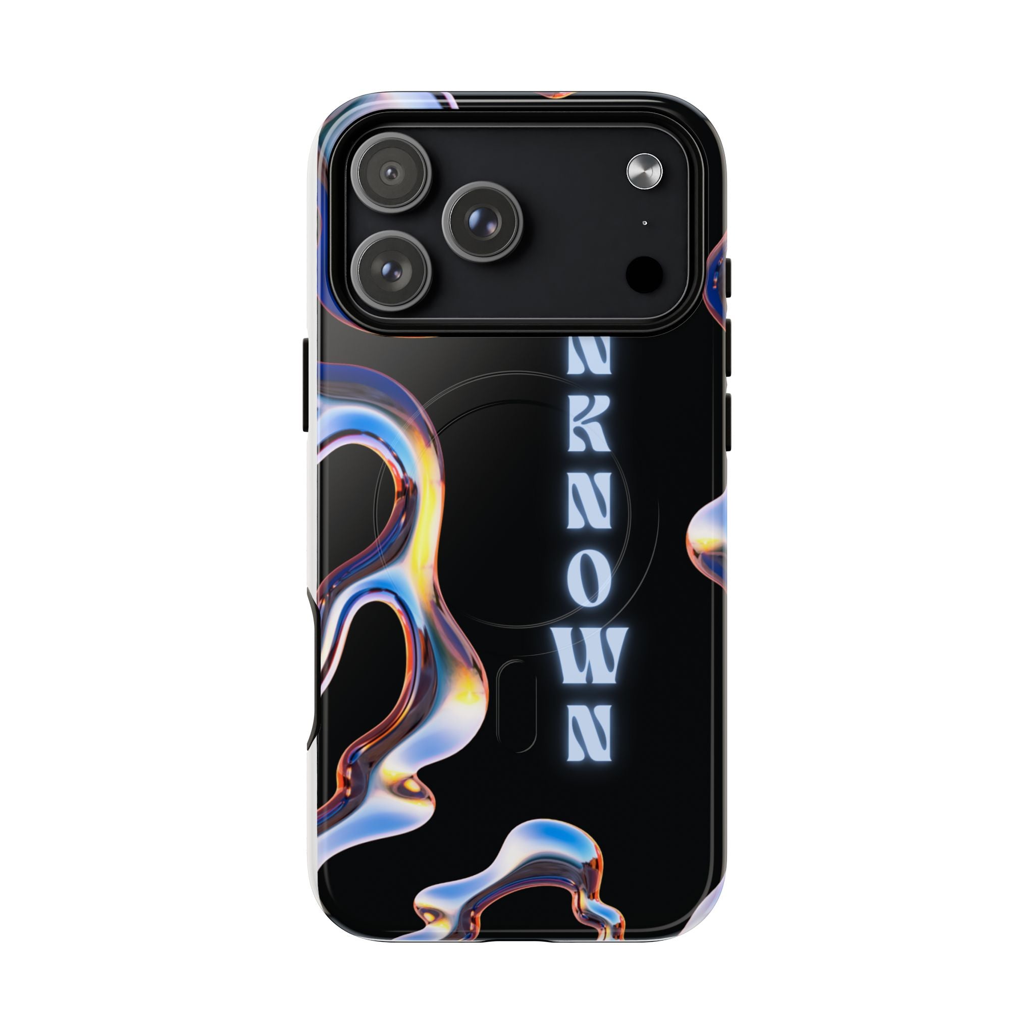 Tough Magnetic Case — "Embrace the Unknown" Black Iridescent Phone Cover
