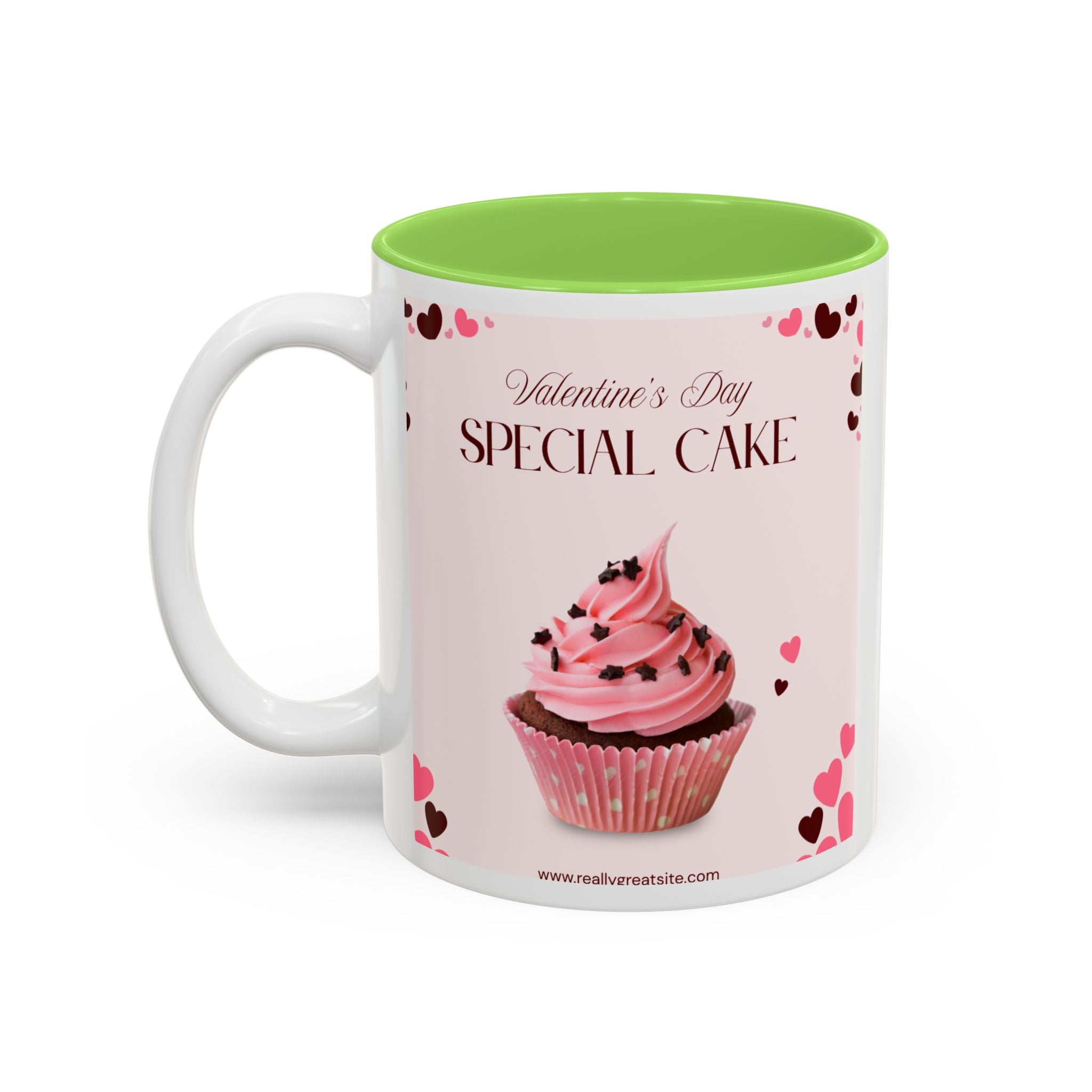 You’re My Sweetheart Cake Mug — Valentine’s Day Pink Cup with Cupcake & Hearts (11oz/15oz)