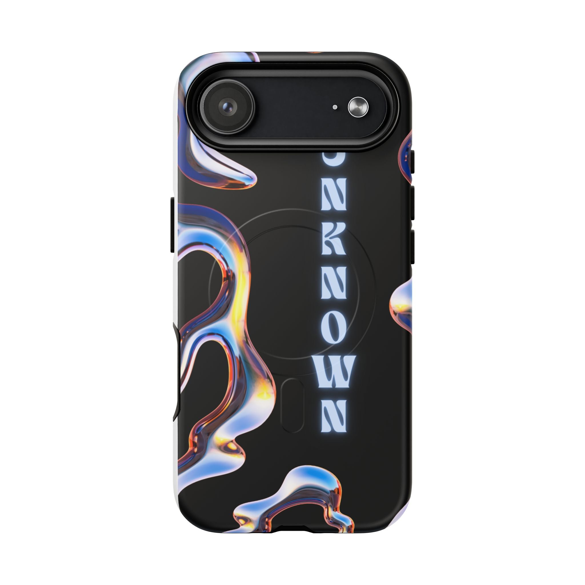 Tough Magnetic Case — "Embrace the Unknown" Black Iridescent Phone Cover
