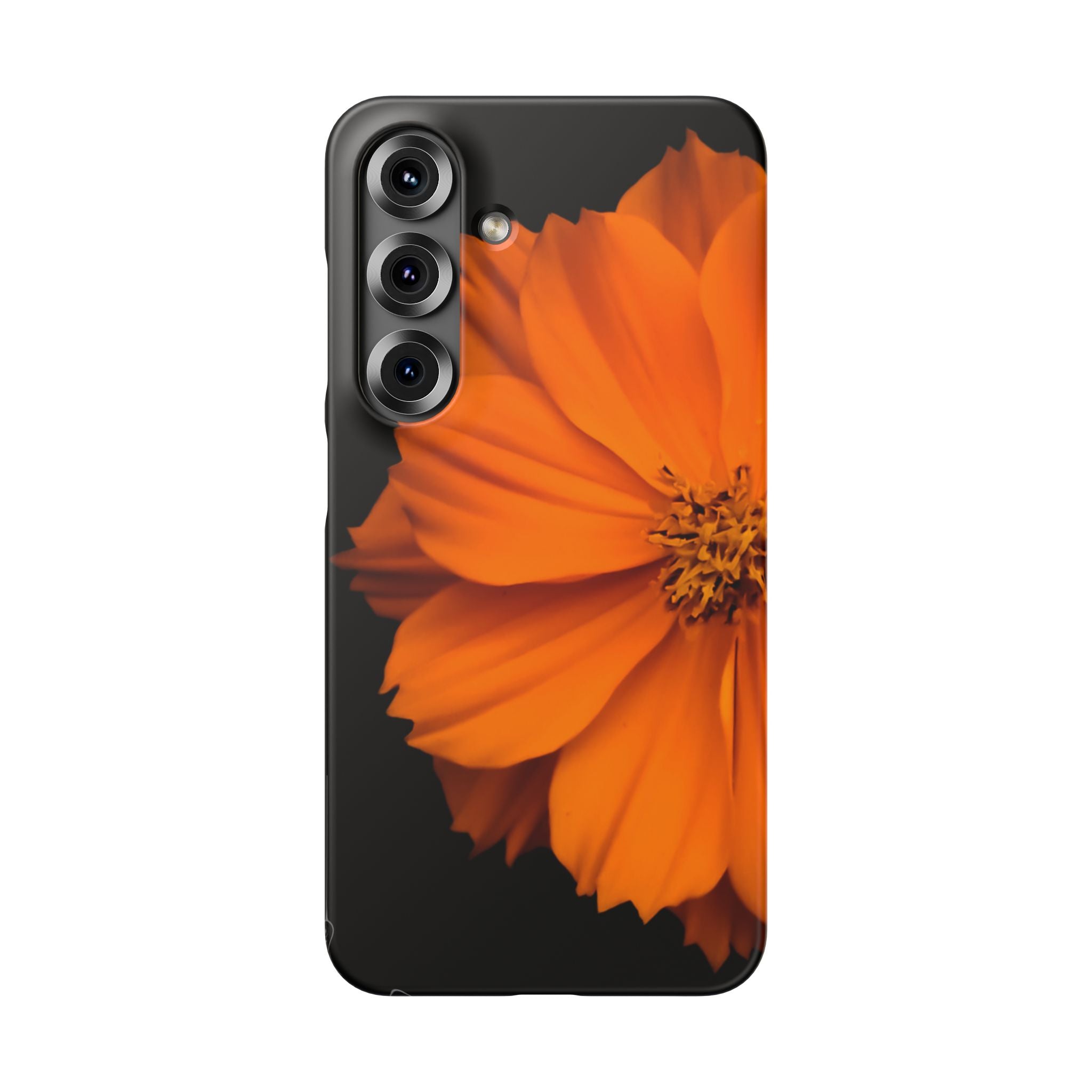 Phone Case - Orange Cosmos Floral Snap Case | Slim Protective Flower Design