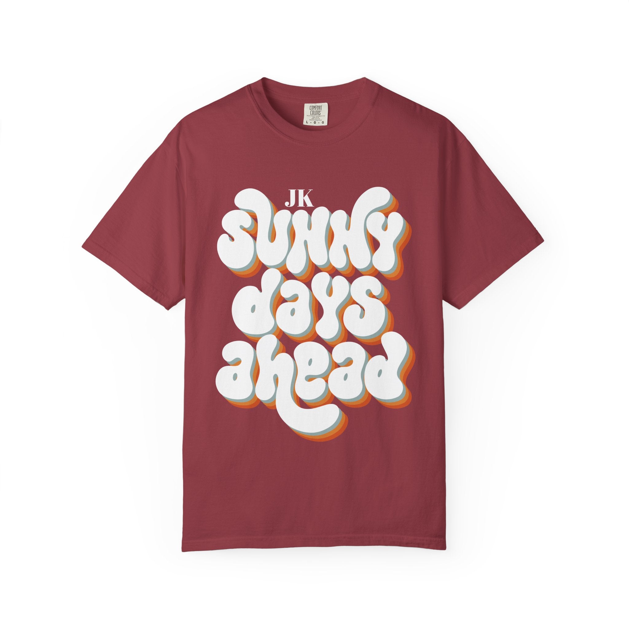 Unisex Sunny Days Ahead T-Shirt | Retro Bubble Letter Design