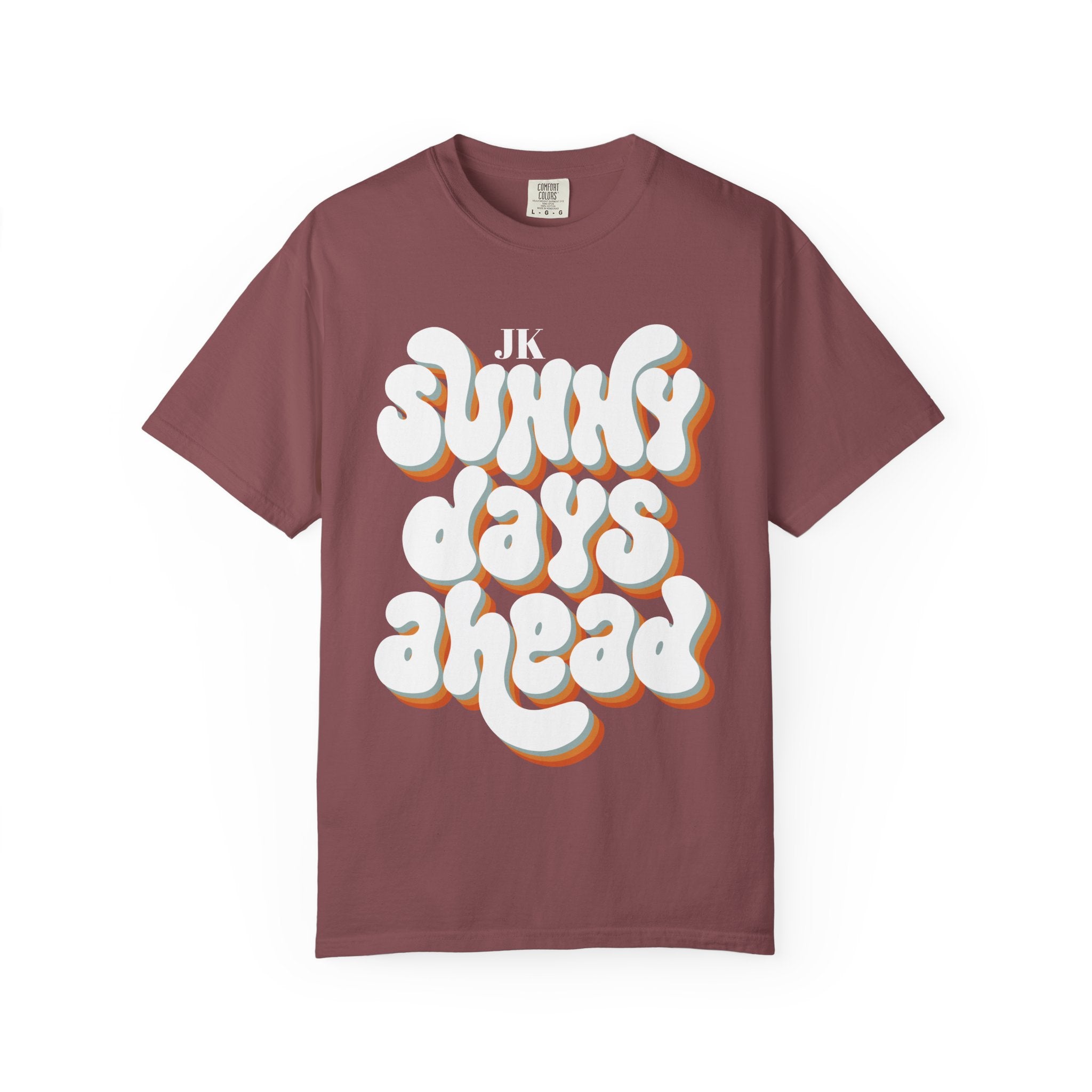 Unisex Sunny Days Ahead T-Shirt | Retro Bubble Letter Design