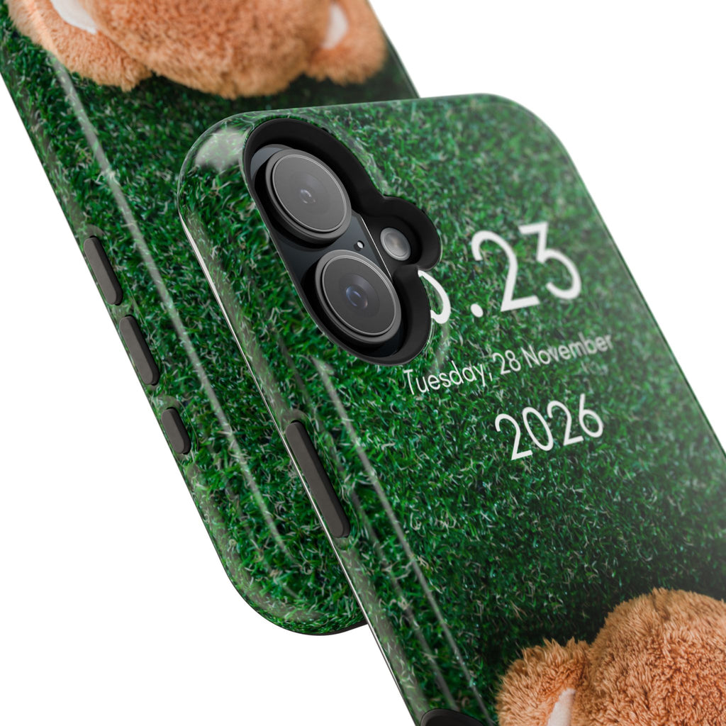 Teddy Bear Grass Phone Case — Cute Plush Toy Design Impact-Resistant Case