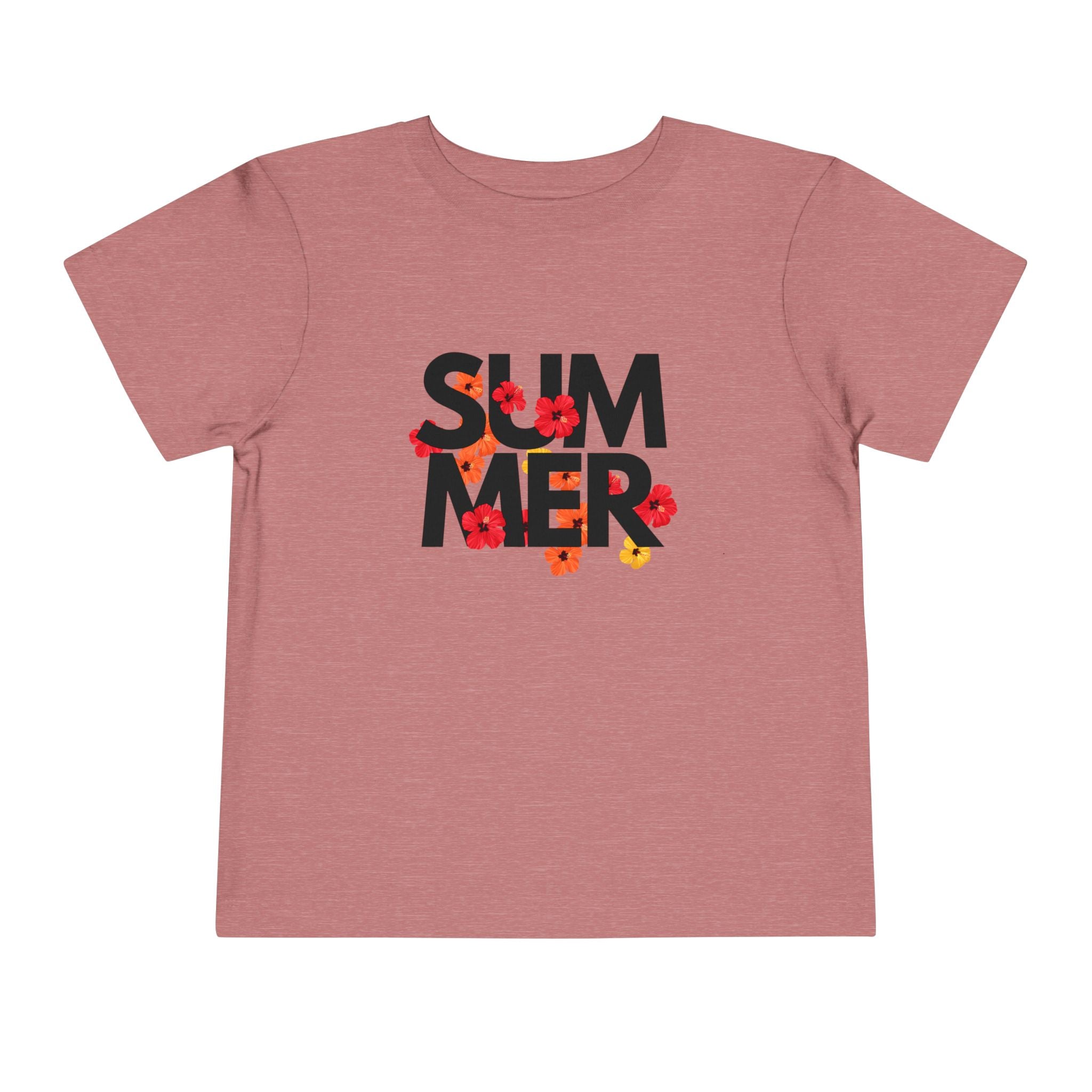 Toddler Tee - "SUMMER" Floral Letters Kids T‑Shirt