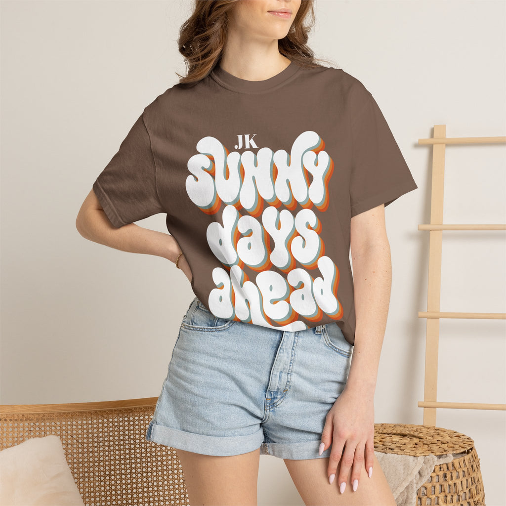 Unisex Sunny Days Ahead T-Shirt | Retro Bubble Letter Design