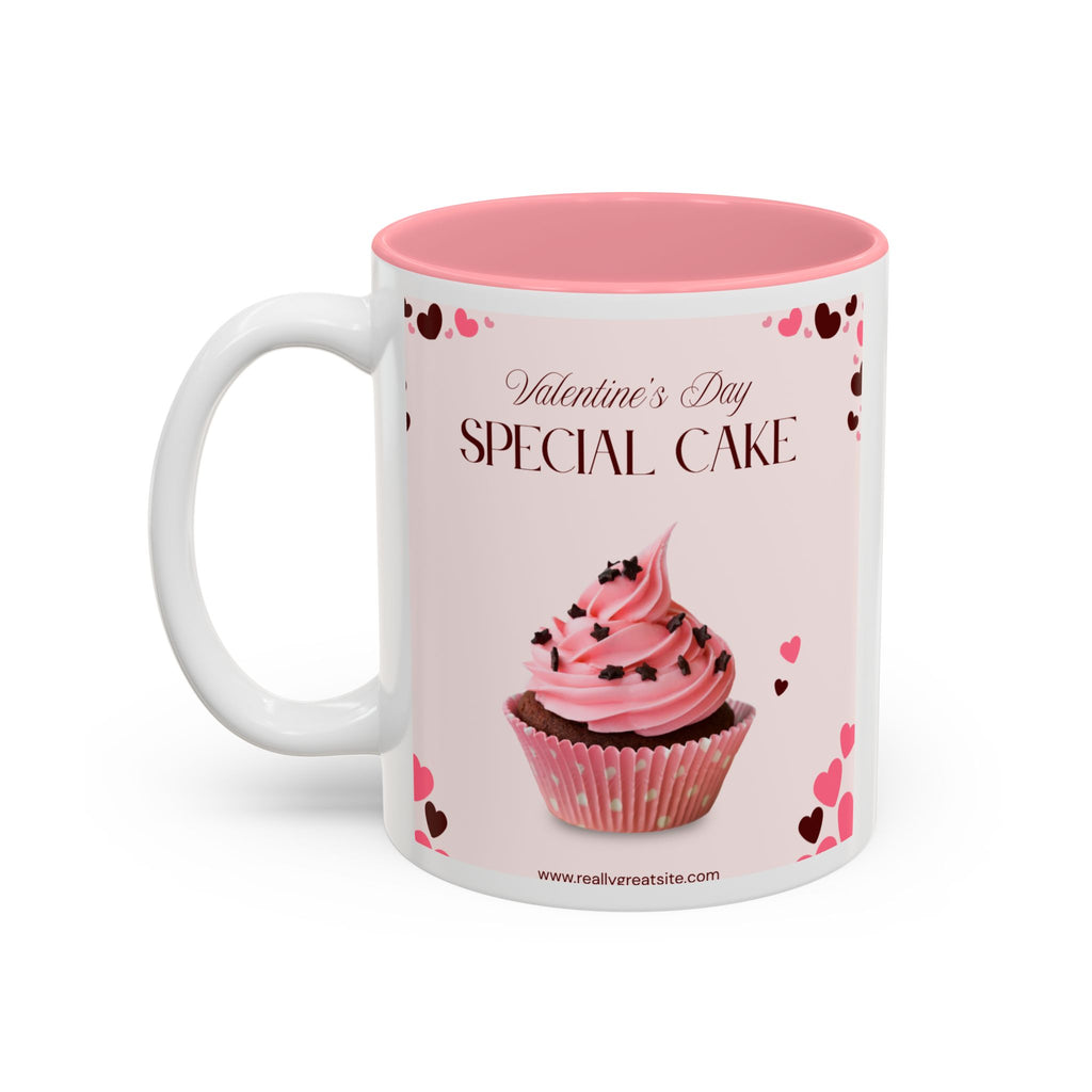 You’re My Sweetheart Cake Mug — Valentine’s Day Pink Cup with Cupcake & Hearts (11oz/15oz)