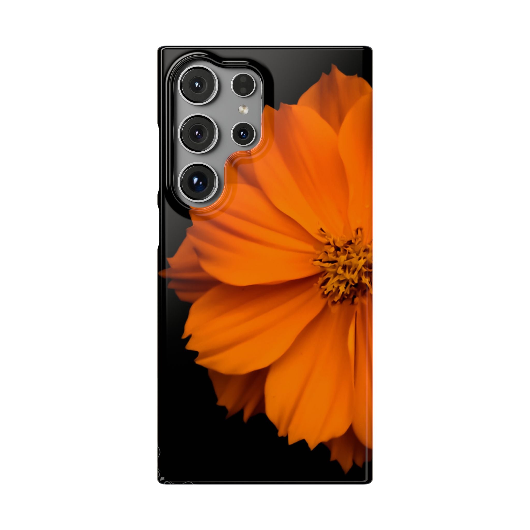 Phone Case - Orange Cosmos Floral Snap Case | Slim Protective Flower Design