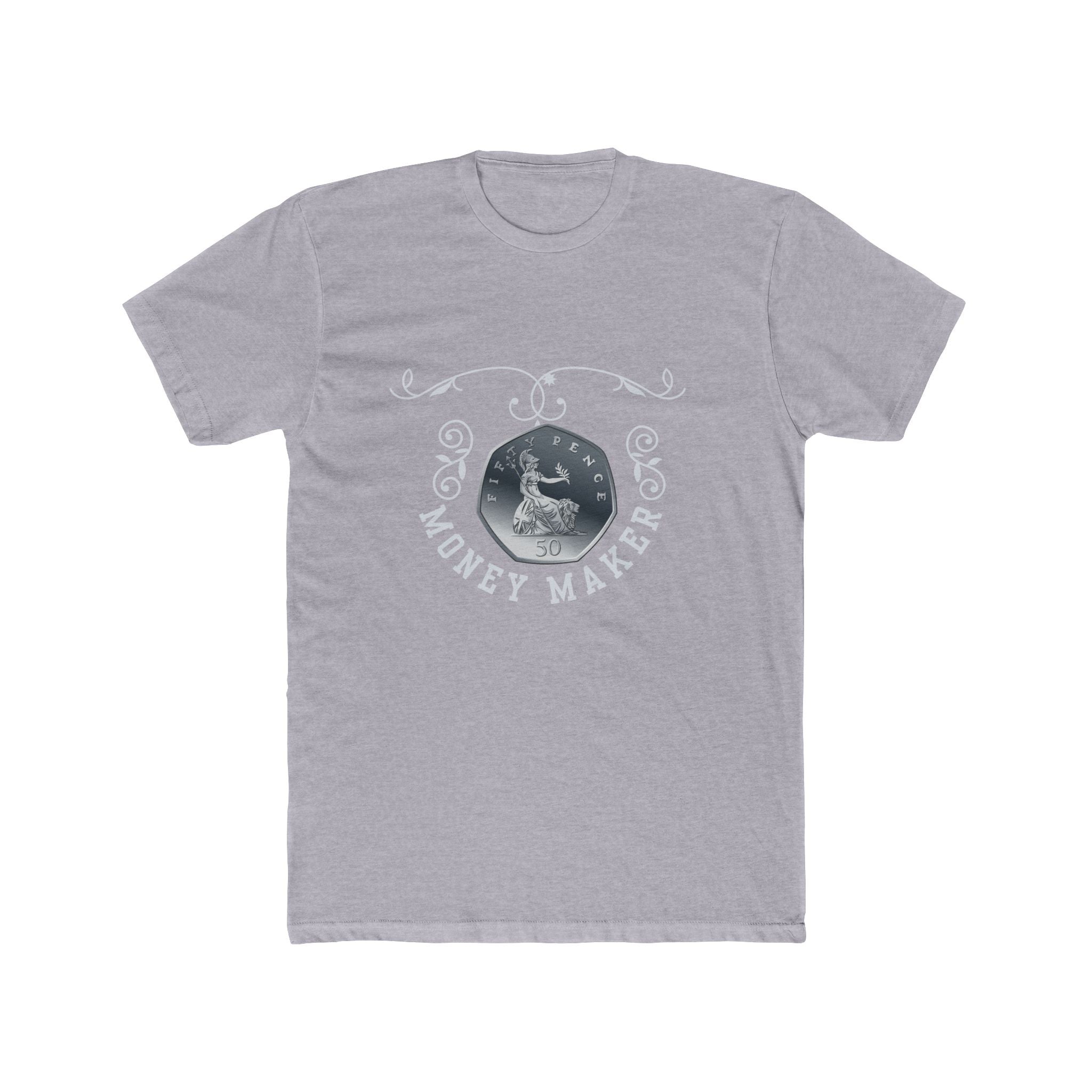 Unisex Crew Tee — ‘Money Makes the World Go Round’ Vintage Coin Graphic