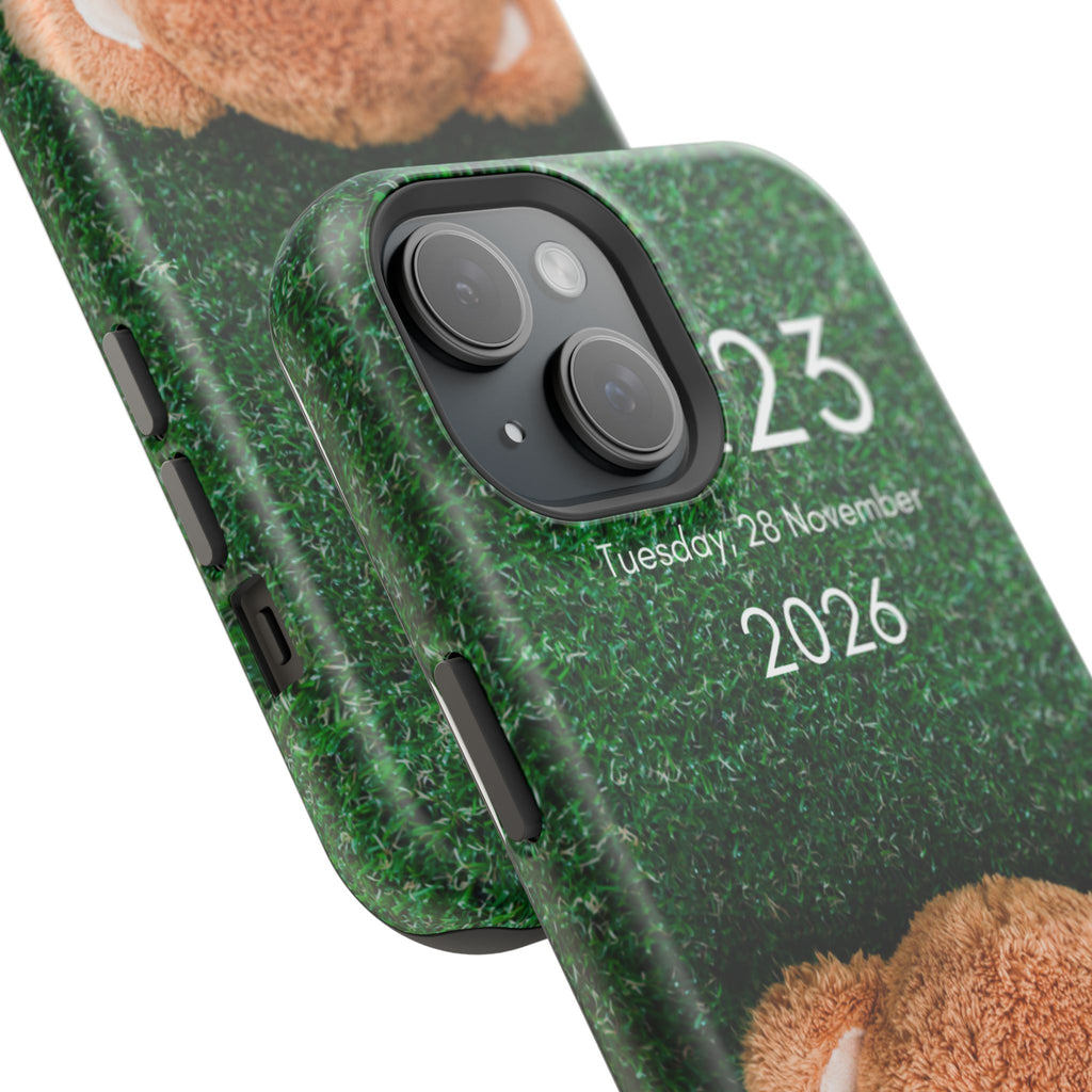Teddy Bear Grass Phone Case — Cute Plush Toy Design Impact-Resistant Case