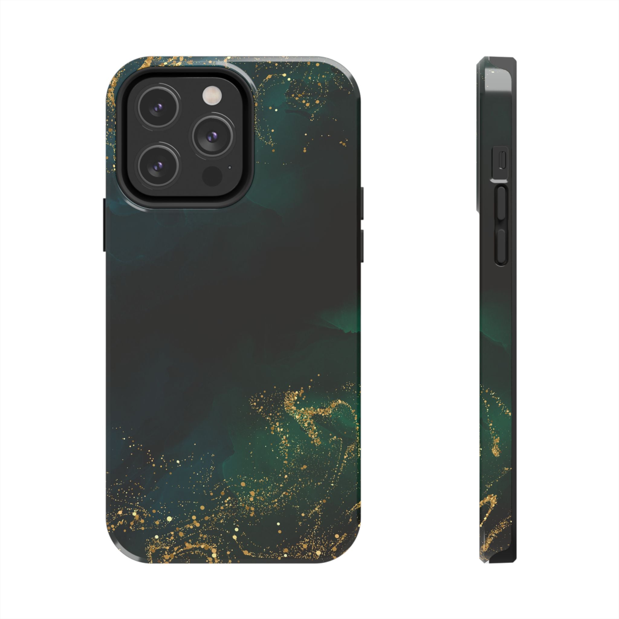 Tough Phone Case — Emerald Marble with Gold Flecks