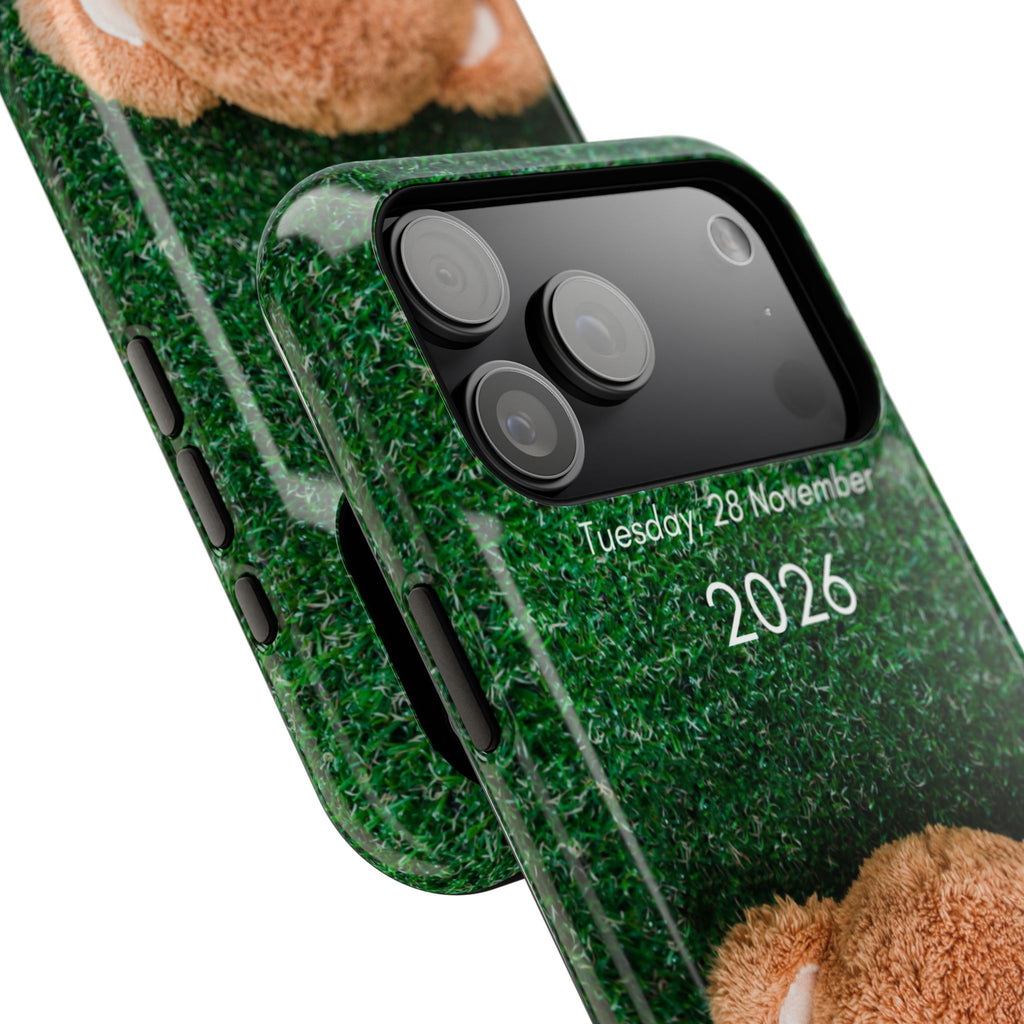 Teddy Bear Grass Phone Case — Cute Plush Toy Design Impact-Resistant Case
