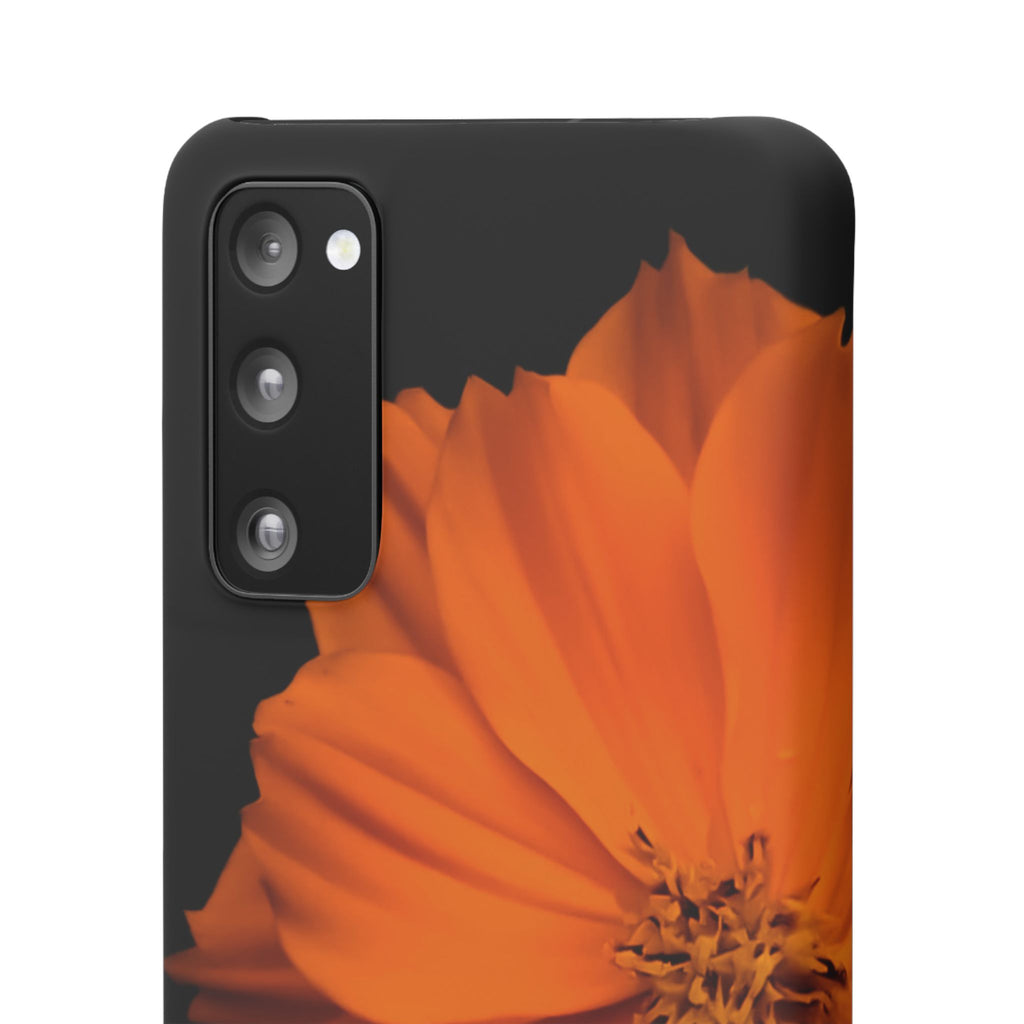 Phone Case - Orange Cosmos Floral Snap Case | Slim Protective Flower Design