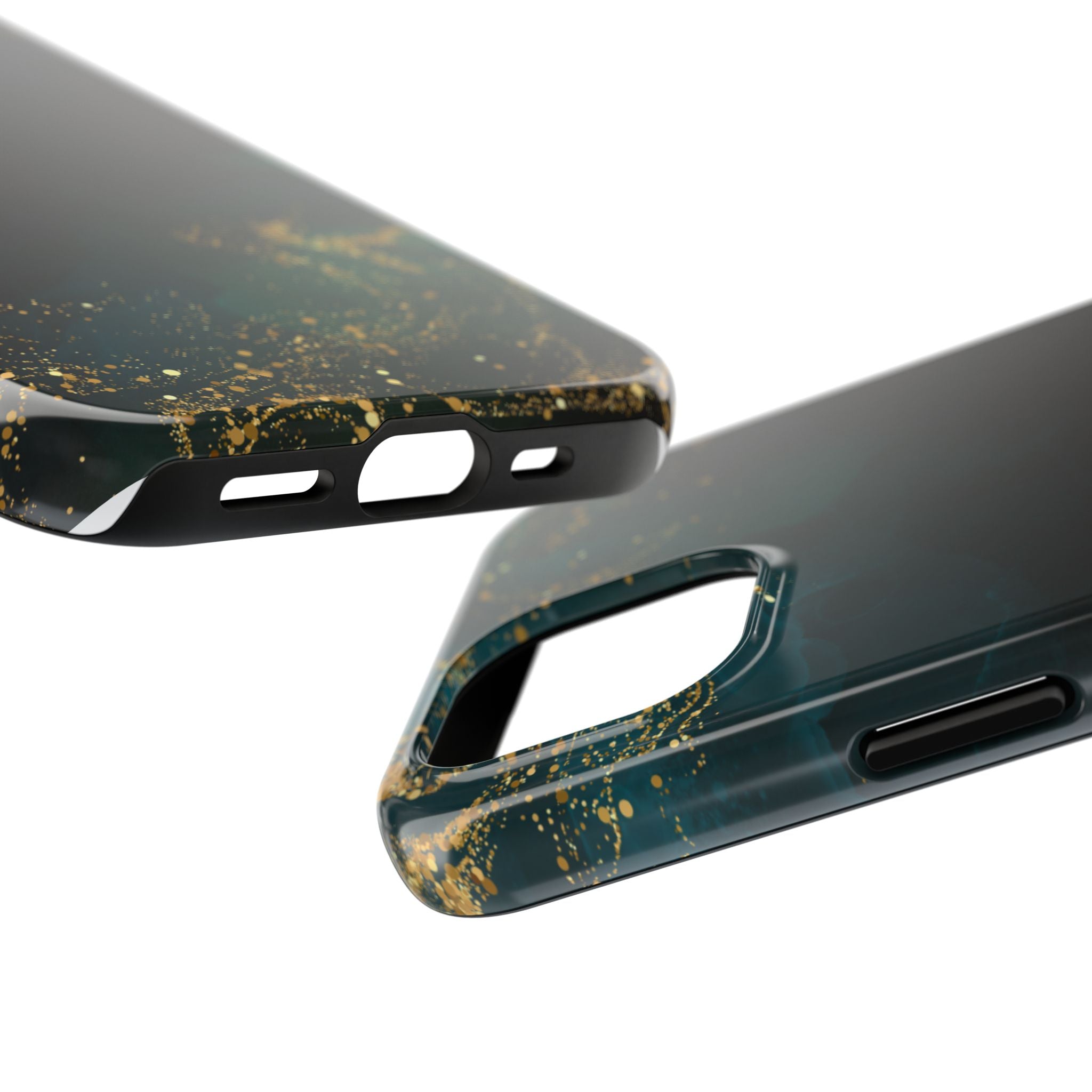 Tough Phone Case — Emerald Marble with Gold Flecks