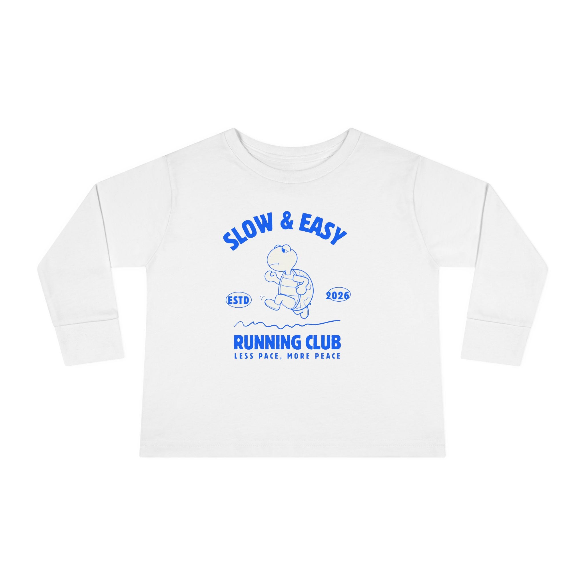Slow & Easy Running Club Toddler Long Sleeve Tee