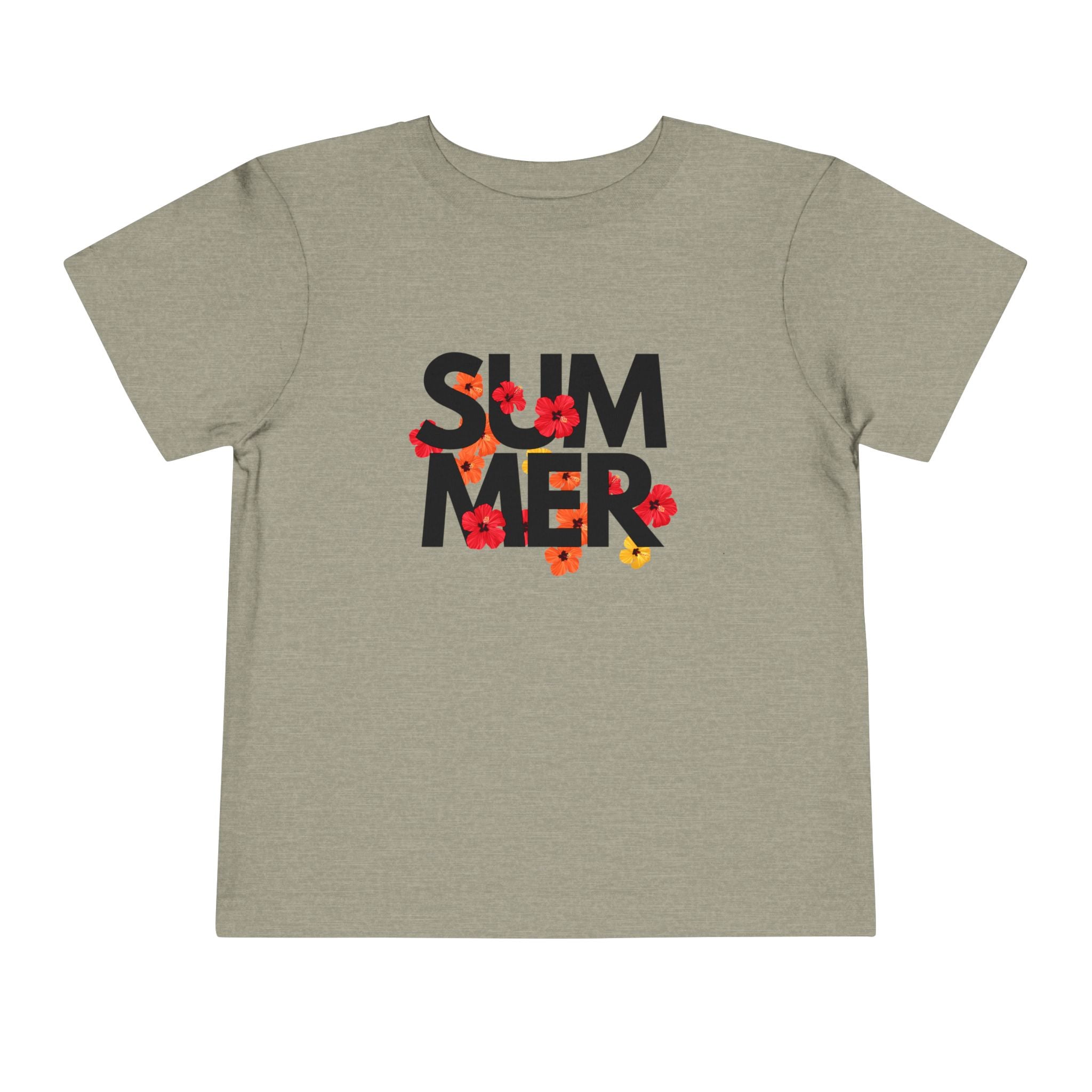 Toddler Tee - "SUMMER" Floral Letters Kids T‑Shirt