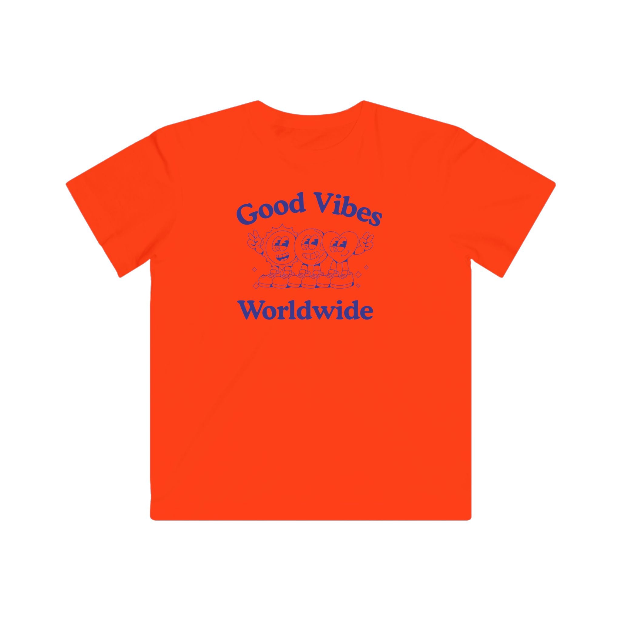 Kids "Good Vibes Worldwide" Tee — Cute Surfing Characters Children’s T-Shirt