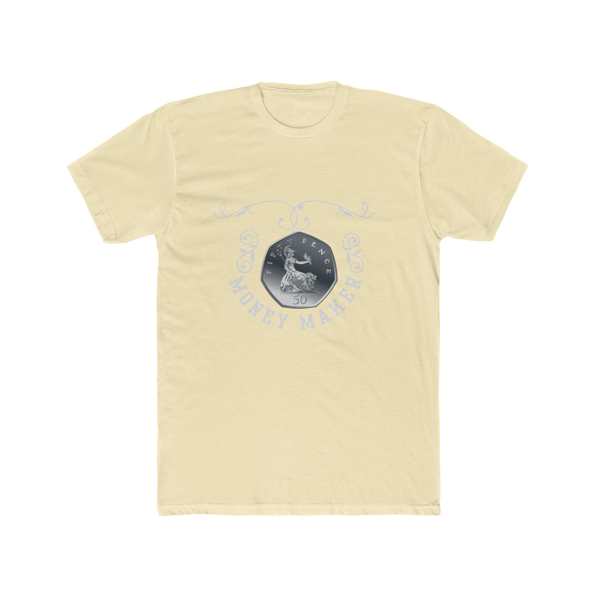 Unisex Crew Tee — ‘Money Makes the World Go Round’ Vintage Coin Graphic