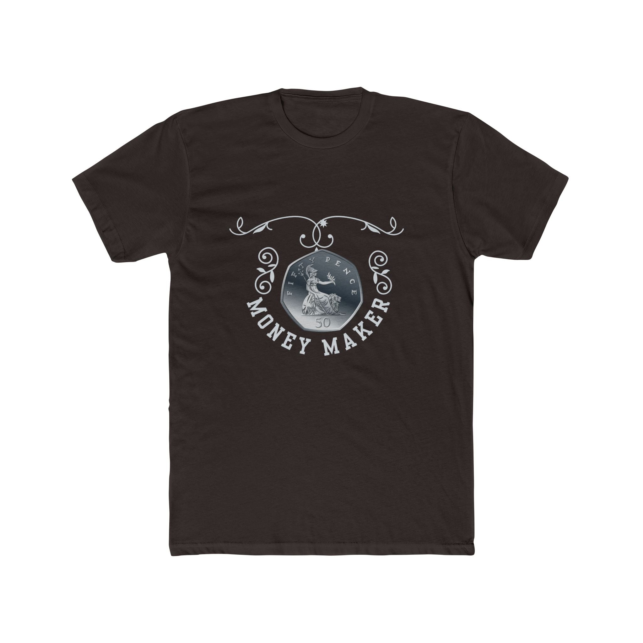 Unisex Crew Tee — ‘Money Makes the World Go Round’ Vintage Coin Graphic