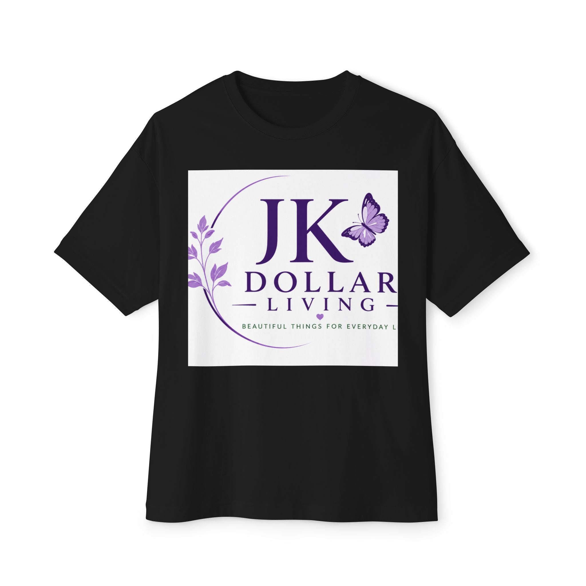 JK Dollar Living Logo Tee — Inspirational Butterfly Graphic T-Shirt