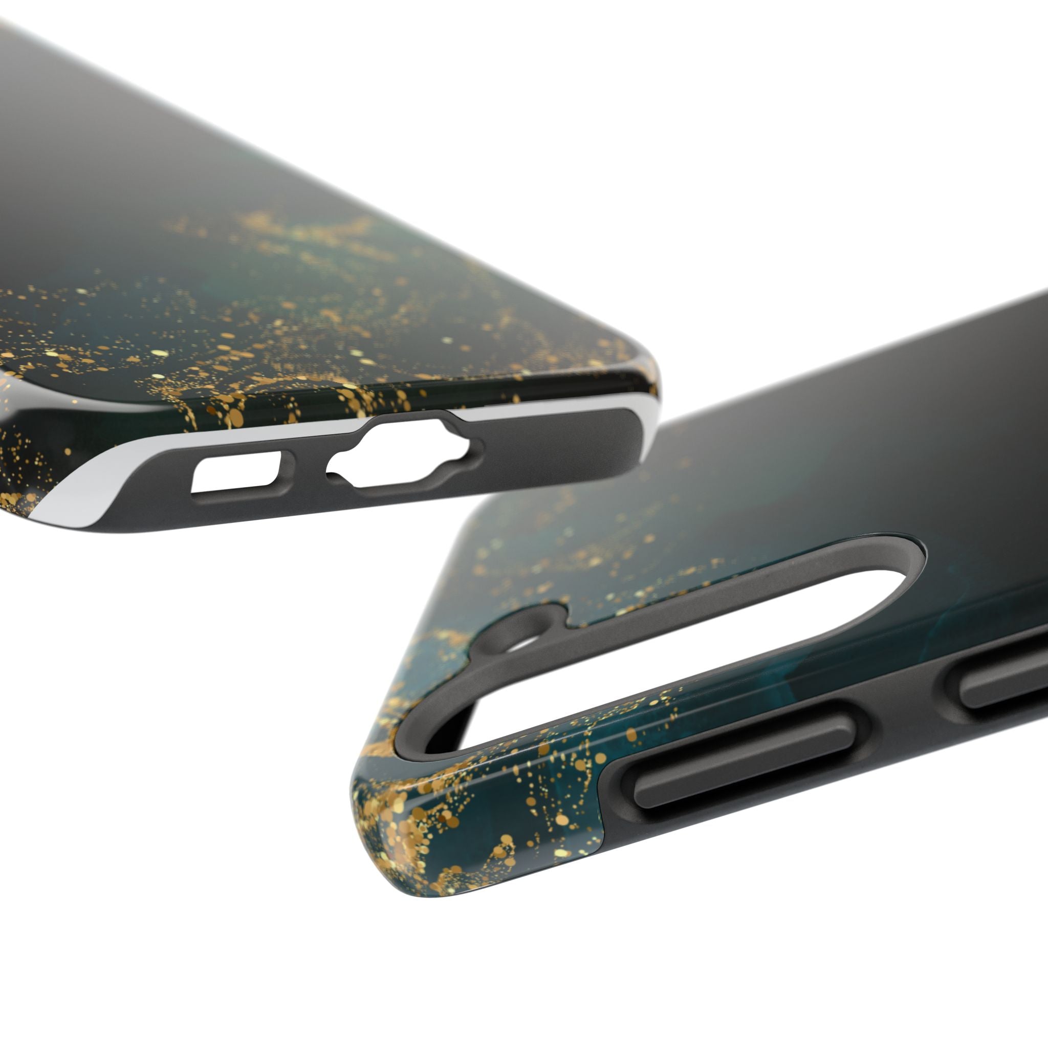 Tough Phone Case — Emerald Marble with Gold Flecks