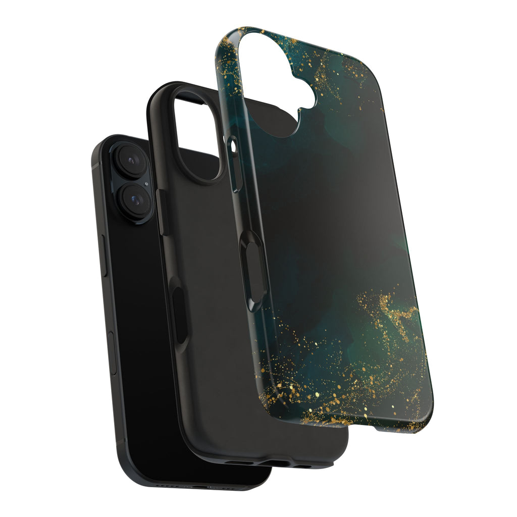 Tough Phone Case — Emerald Marble with Gold Flecks