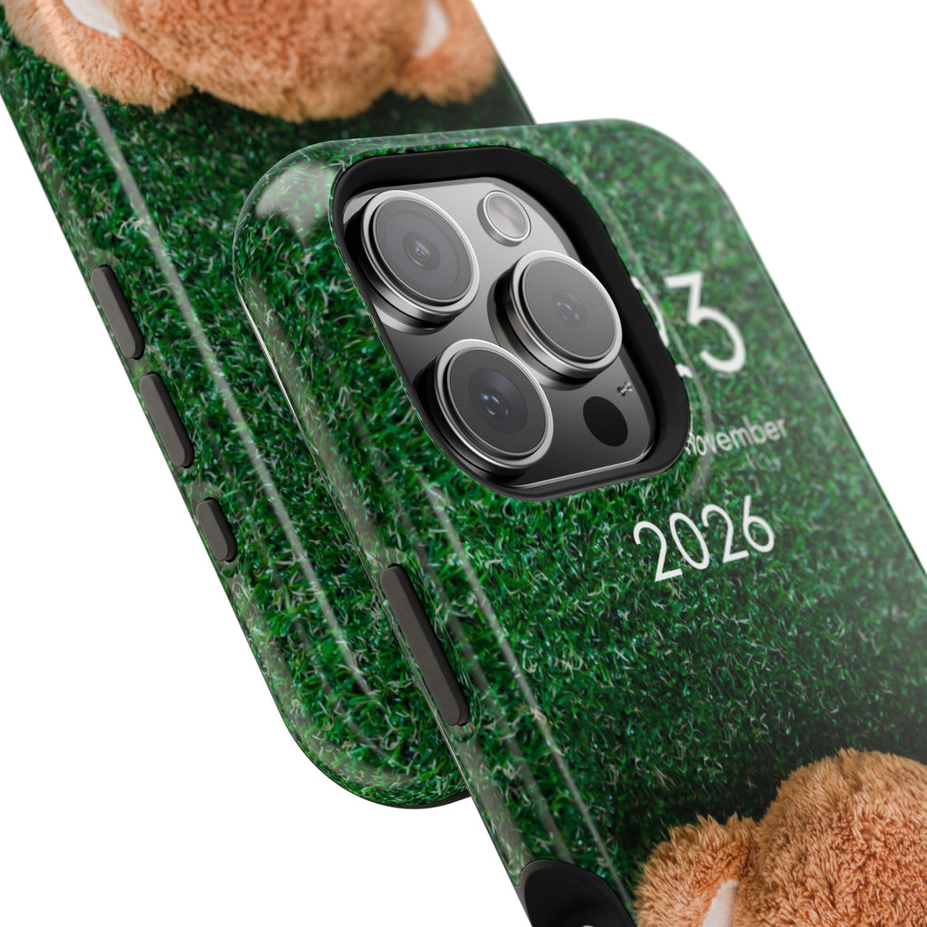 Teddy Bear Grass Phone Case — Cute Plush Toy Design Impact-Resistant Case