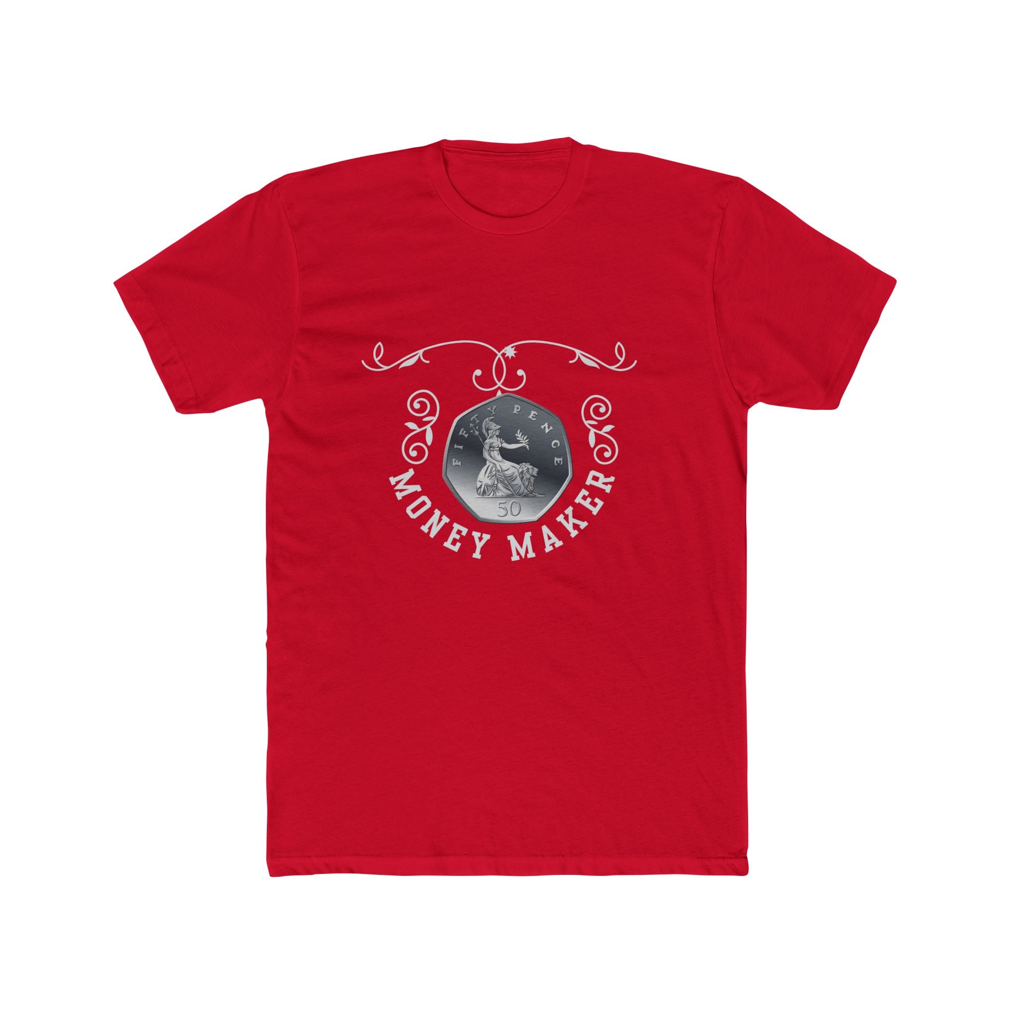 Unisex Crew Tee — ‘Money Makes the World Go Round’ Vintage Coin Graphic