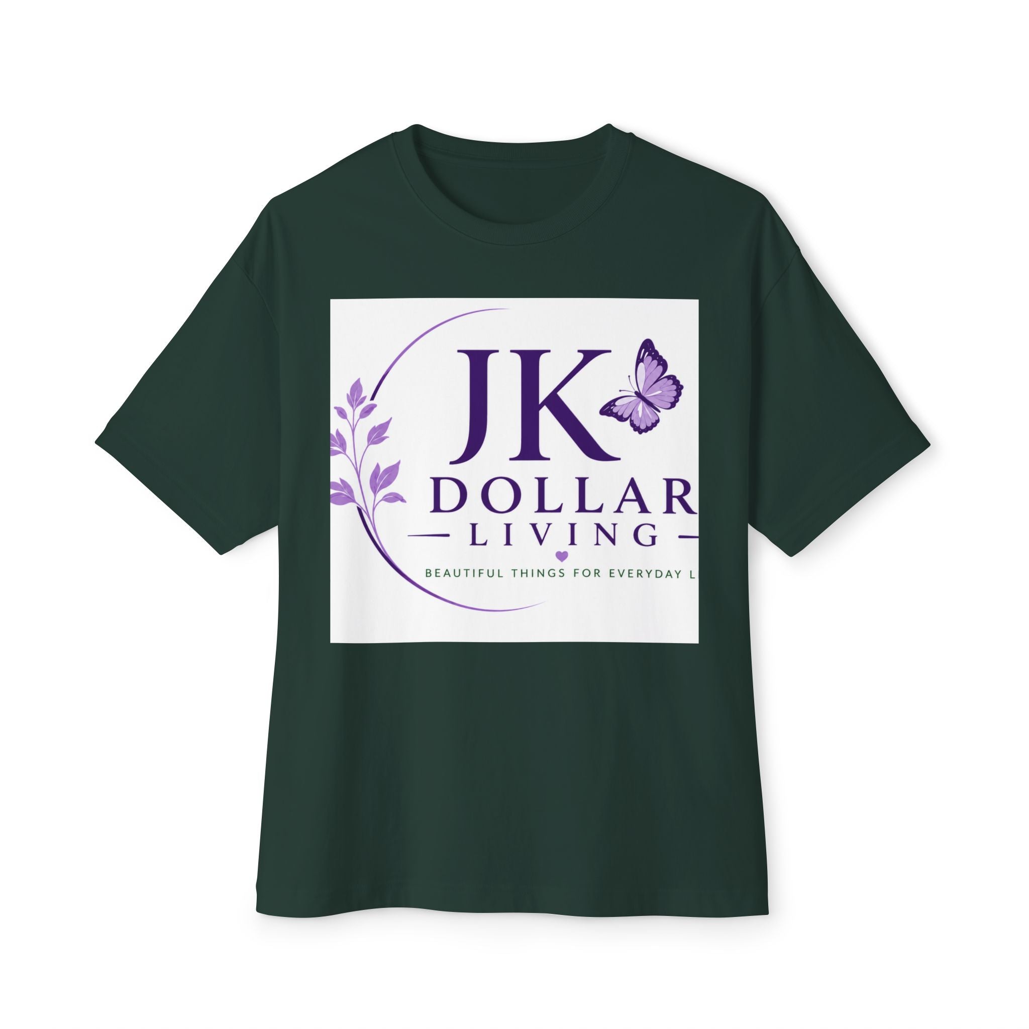 JK Dollar Living Logo Tee — Inspirational Butterfly Graphic T-Shirt