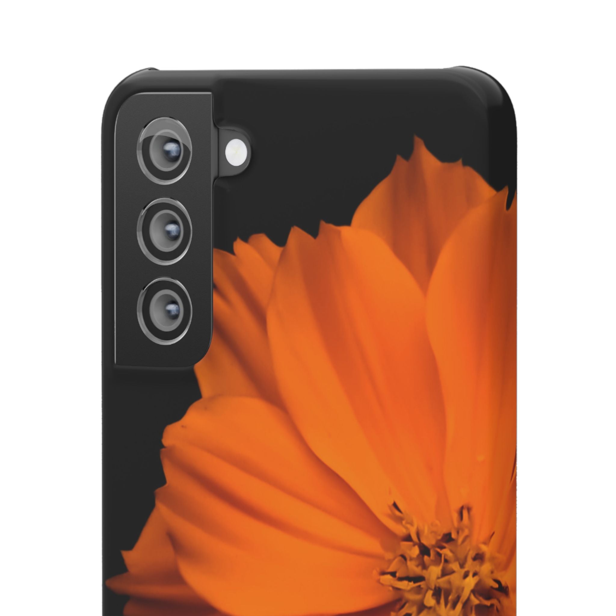 Phone Case - Orange Cosmos Floral Snap Case | Slim Protective Flower Design