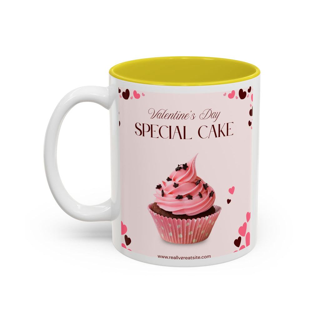 You’re My Sweetheart Cake Mug — Valentine’s Day Pink Cup with Cupcake & Hearts (11oz/15oz)