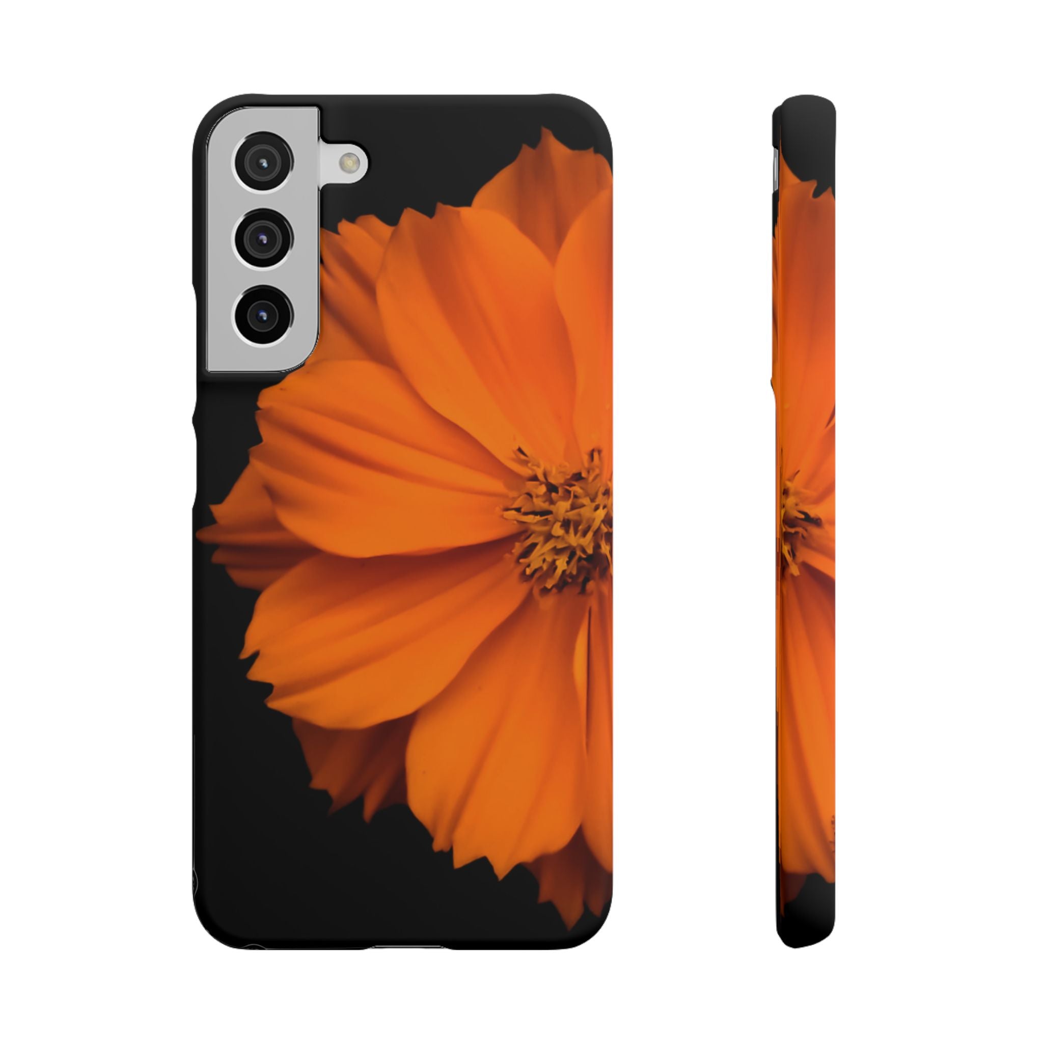 Phone Case - Orange Cosmos Floral Snap Case | Slim Protective Flower Design