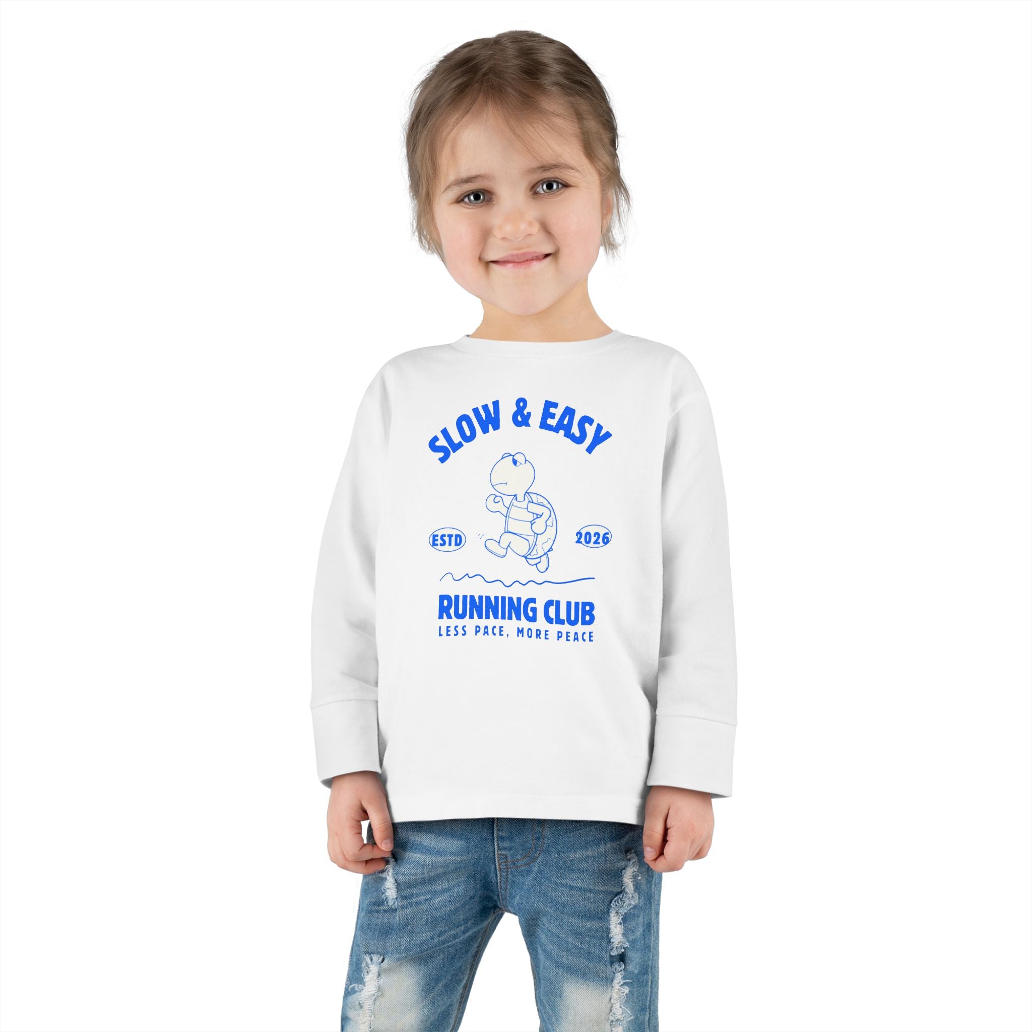 Slow & Easy Running Club Toddler Long Sleeve Tee