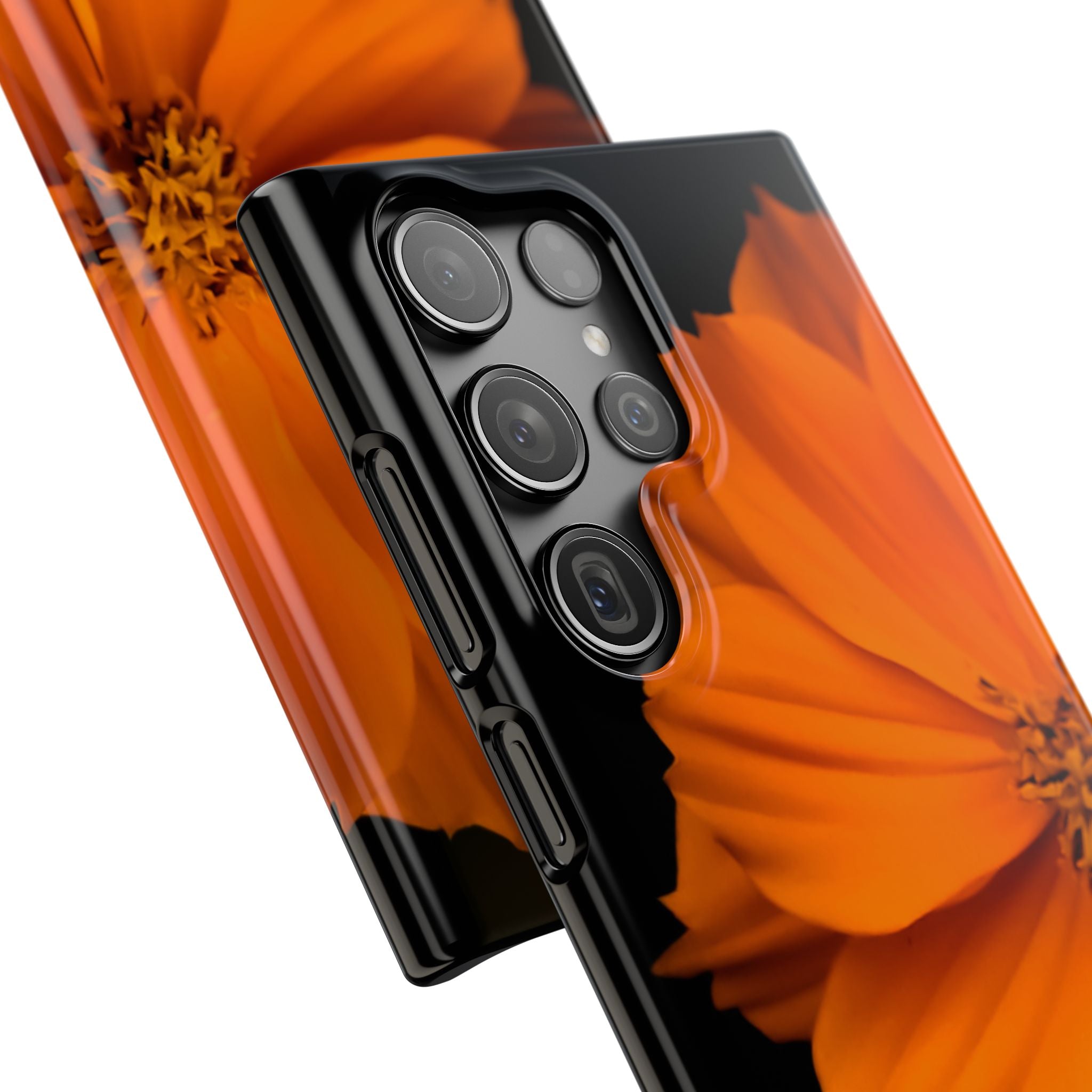 Phone Case - Orange Cosmos Floral Snap Case | Slim Protective Flower Design
