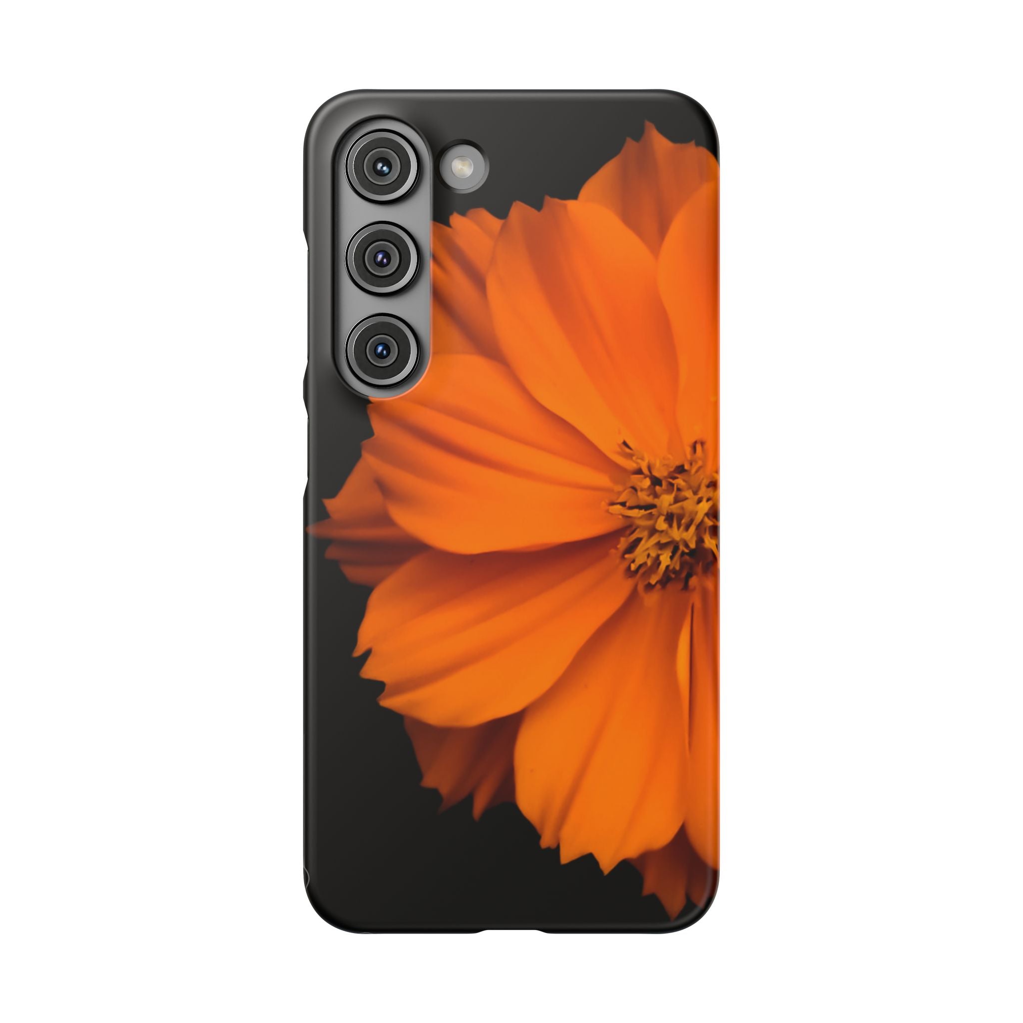 Phone Case - Orange Cosmos Floral Snap Case | Slim Protective Flower Design
