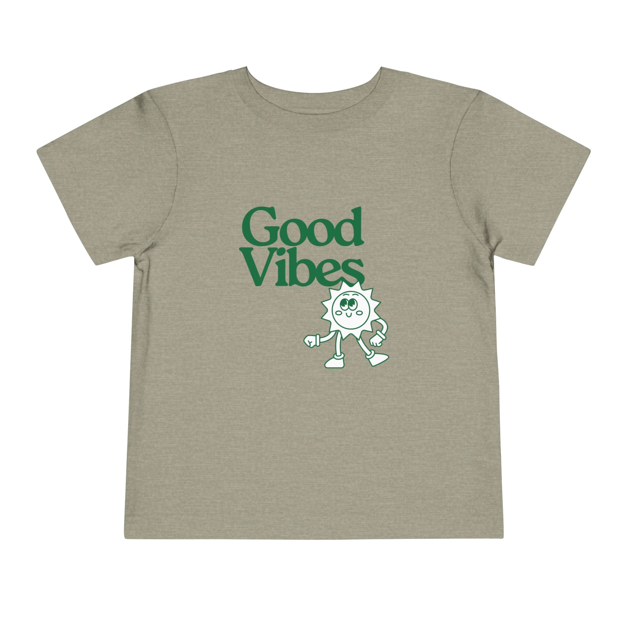 Good Vibes Toddler Tee — Cute Retro Sun Graphic Kids T‑Shirt