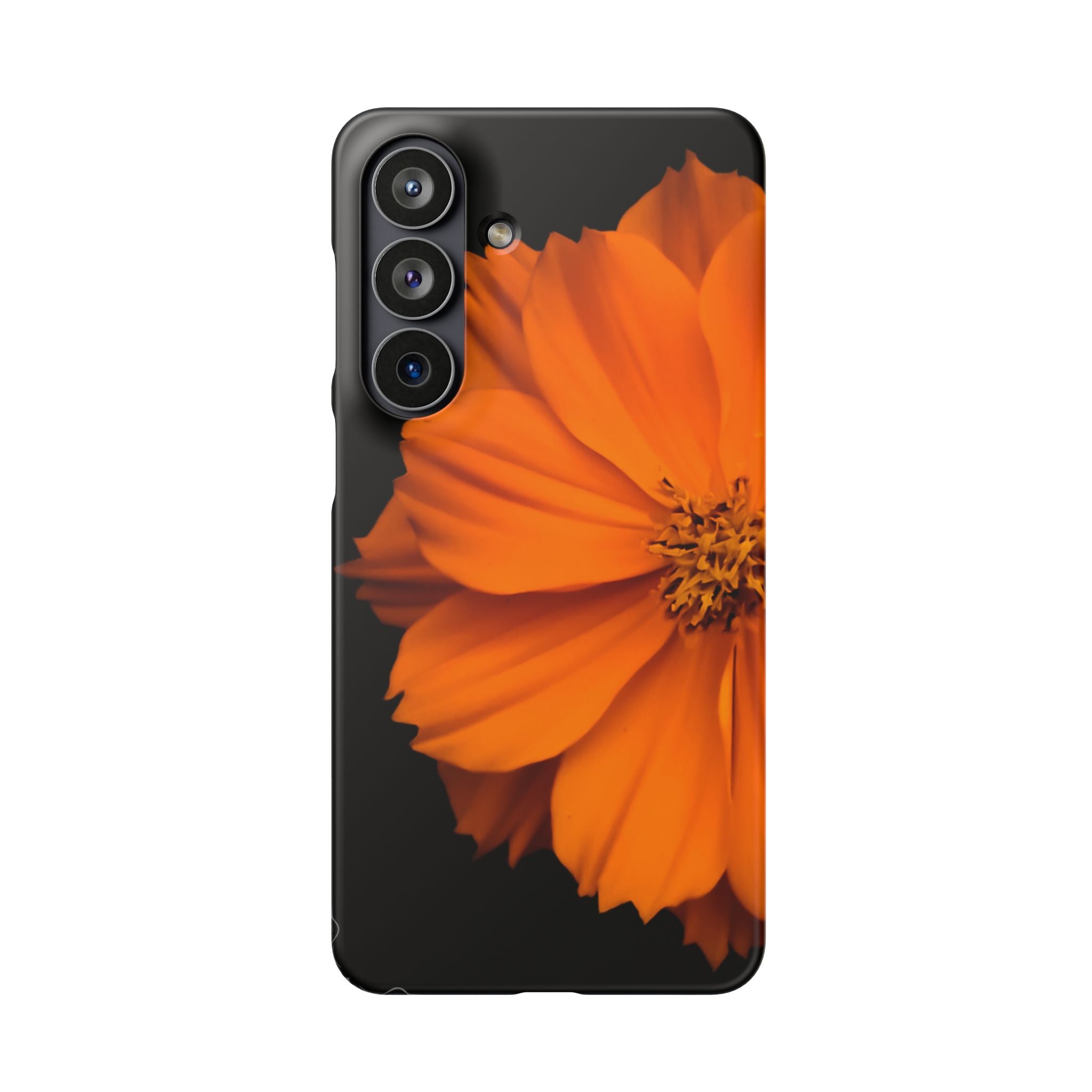 Phone Case - Orange Cosmos Floral Snap Case | Slim Protective Flower Design