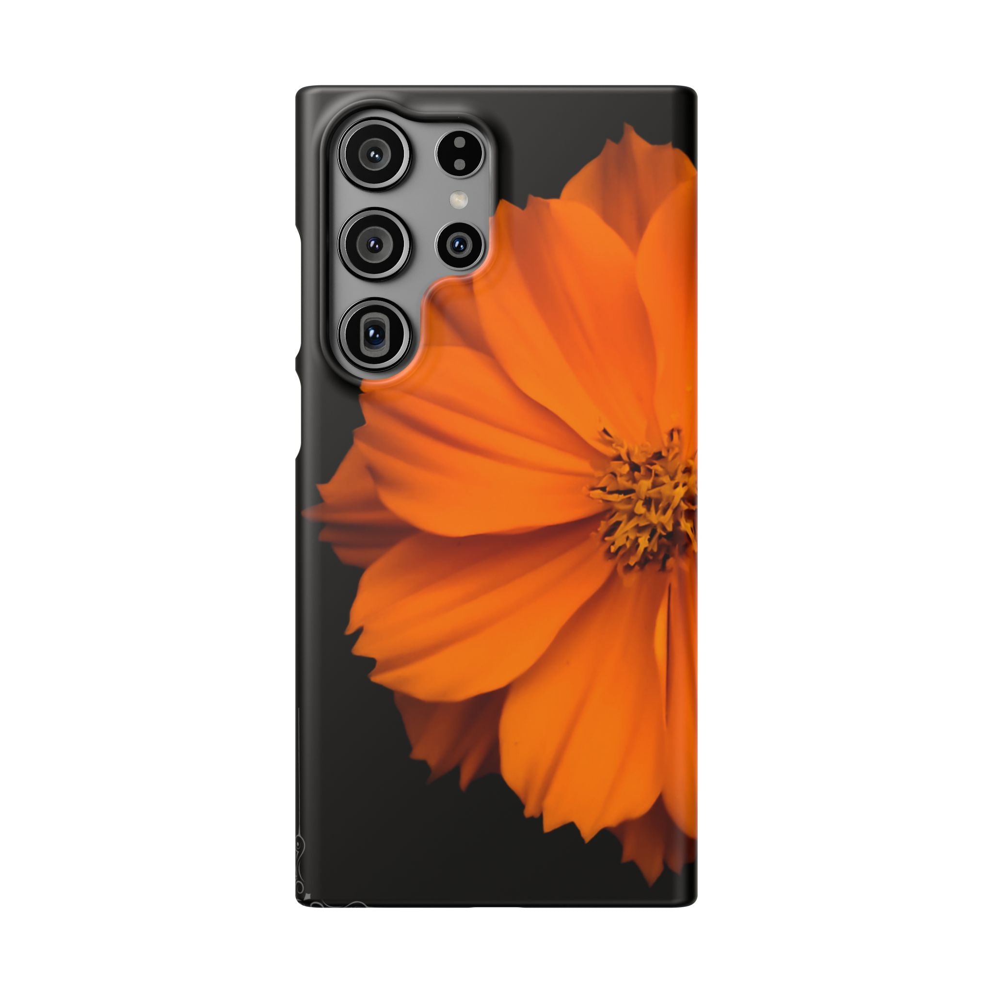 Phone Case - Orange Cosmos Floral Snap Case | Slim Protective Flower Design