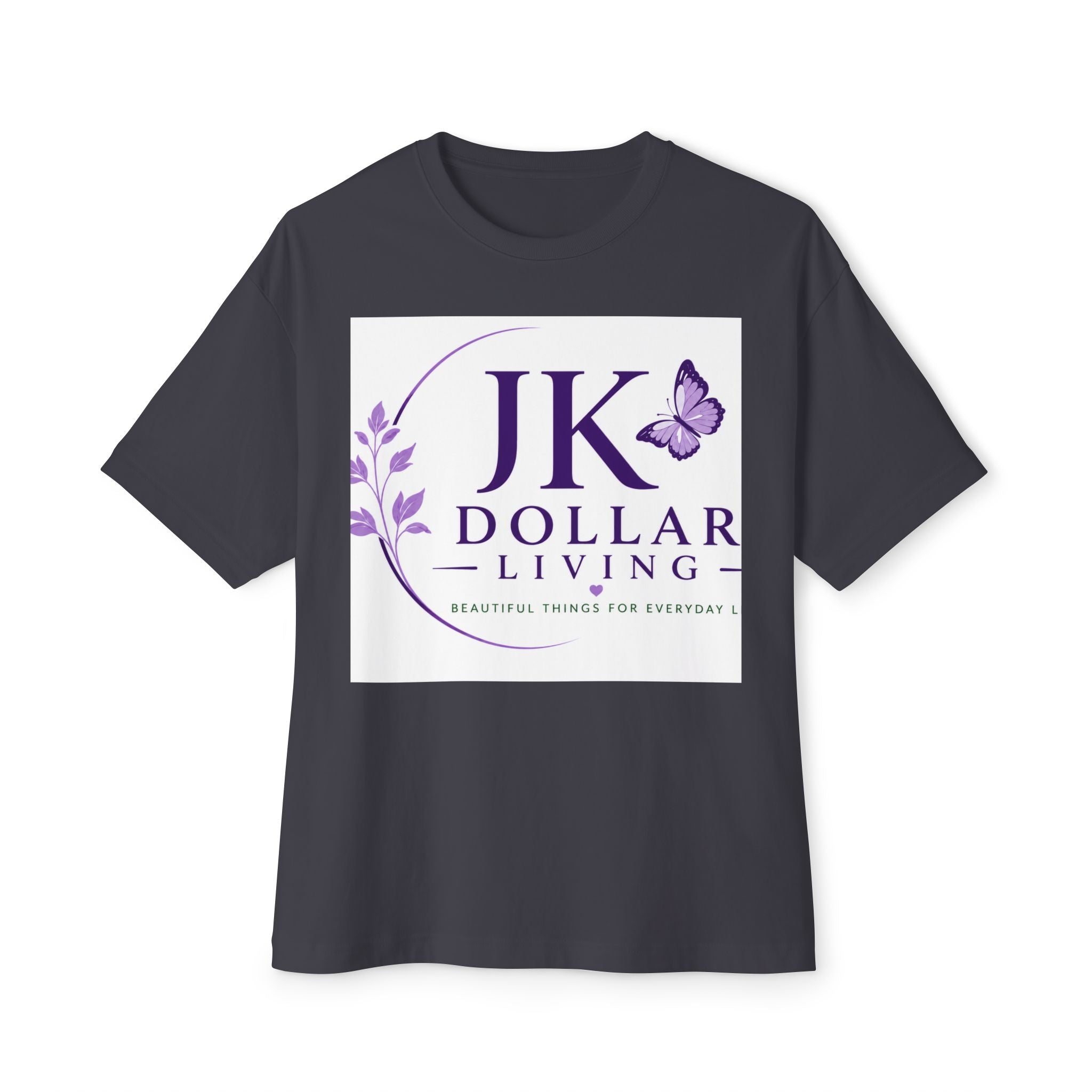 JK Dollar Living Logo Tee — Inspirational Butterfly Graphic T-Shirt