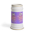 Stein Mug - 'My Success Is Inevitable' Motivational Beer Stein, Pink Heart Design on Purple