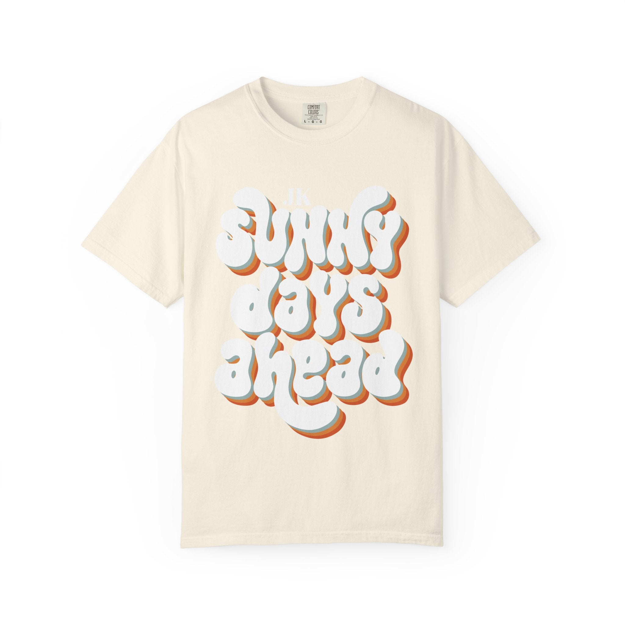 Unisex Sunny Days Ahead T-Shirt | Retro Bubble Letter Design