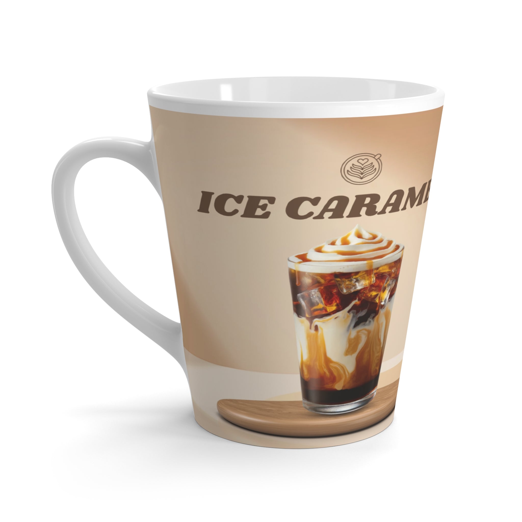 Latte Mug — Ice Caramel Latte Ceramic Coffee Cup