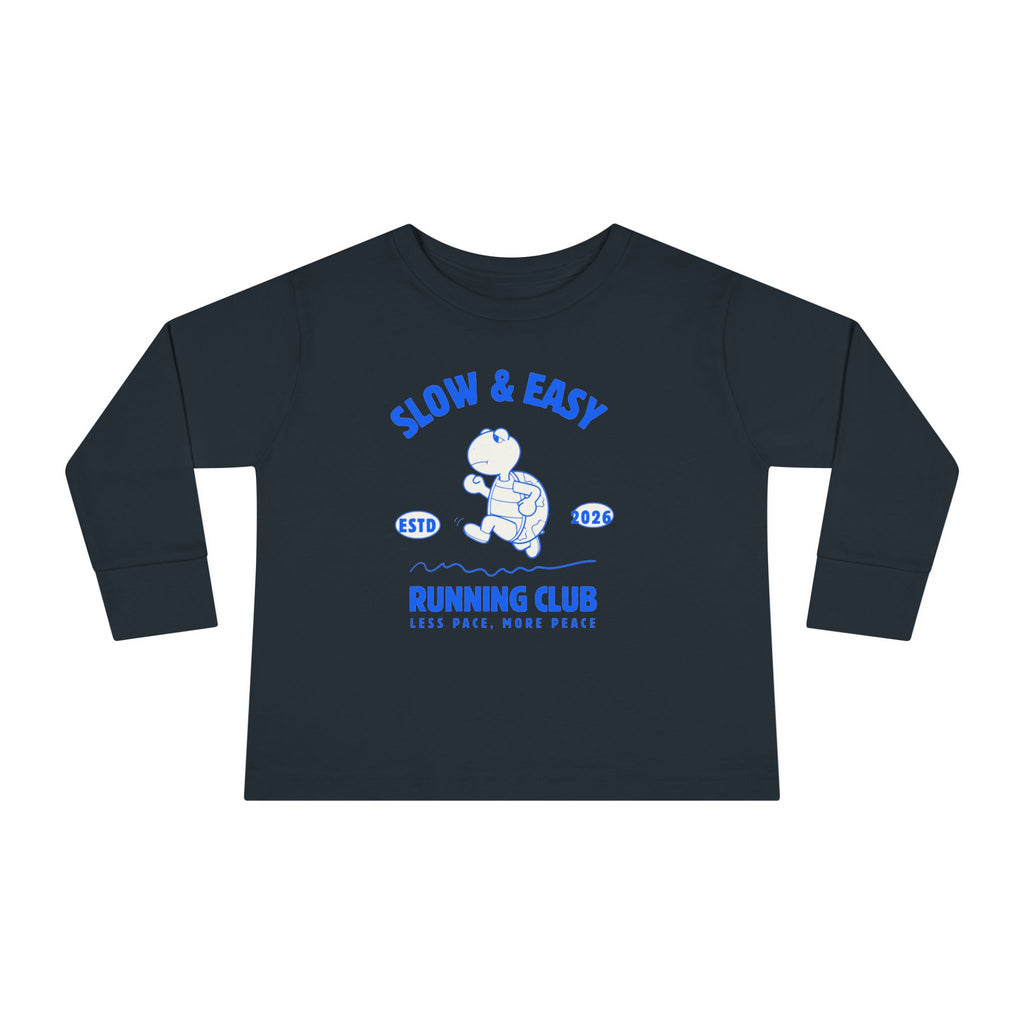 Slow & Easy Running Club Toddler Long Sleeve Tee