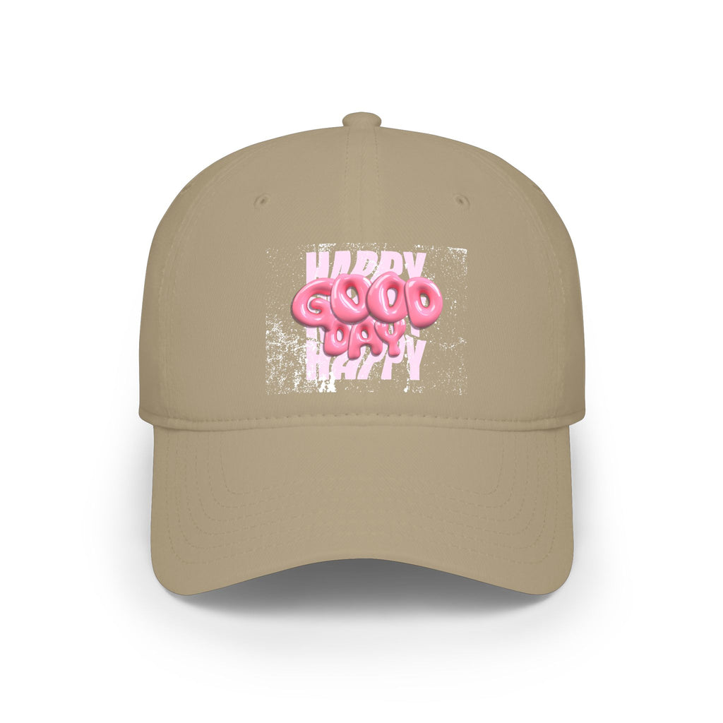 Unisex Happy Good Day Pink Bubble Graphic Baseball Cap