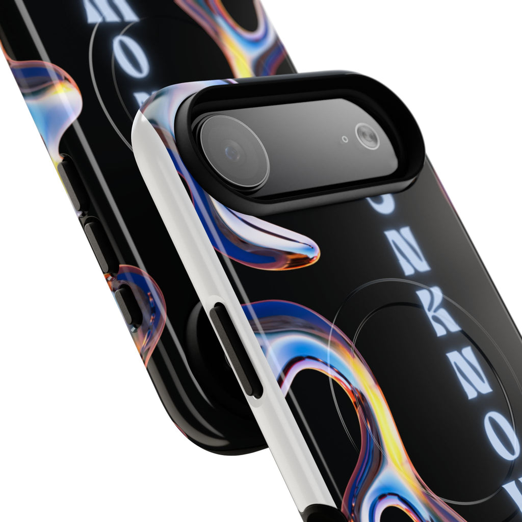 Tough Magnetic Case — "Embrace the Unknown" Black Iridescent Phone Cover