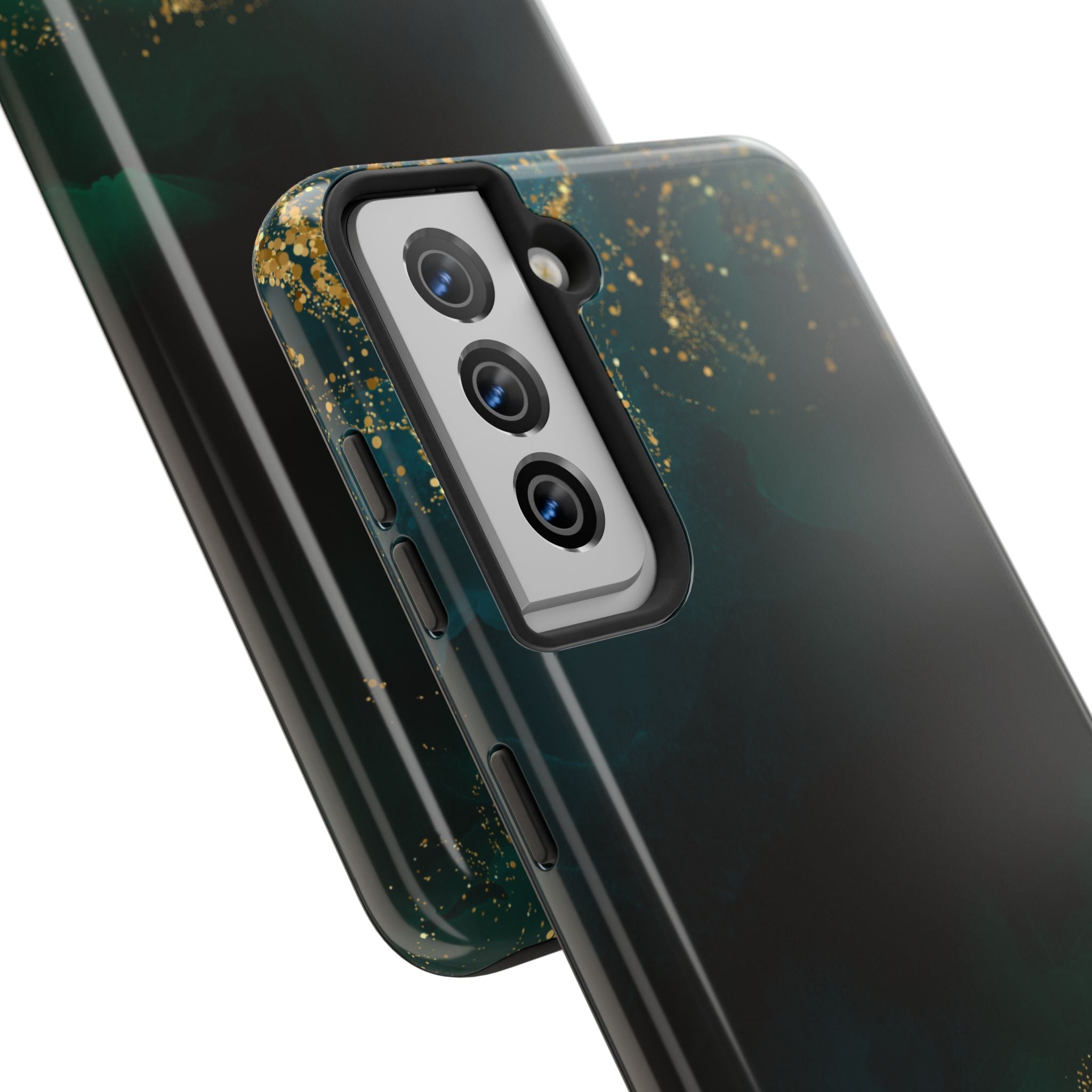Tough Phone Case — Emerald Marble with Gold Flecks