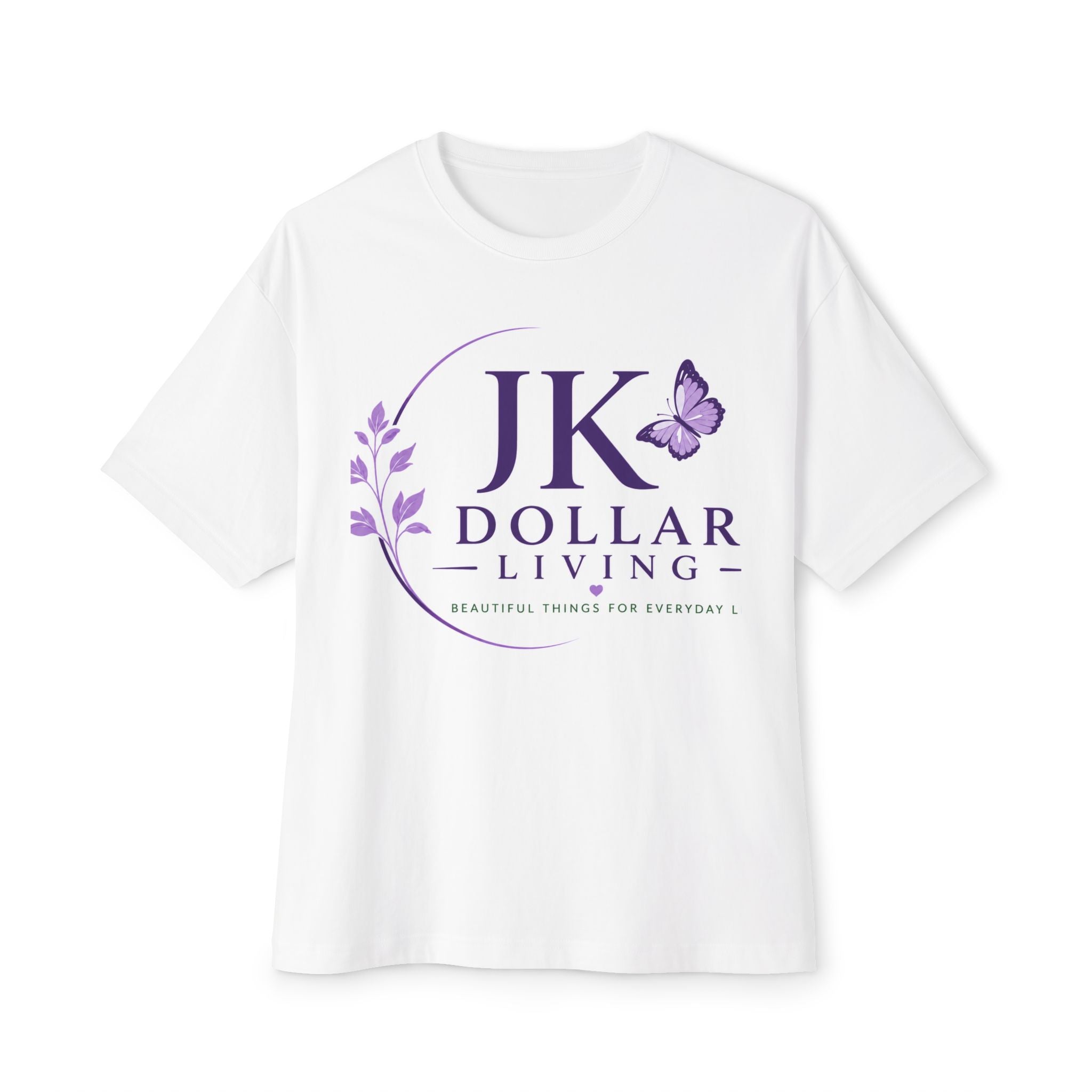 JK Dollar Living Logo Tee — Inspirational Butterfly Graphic T-Shirt