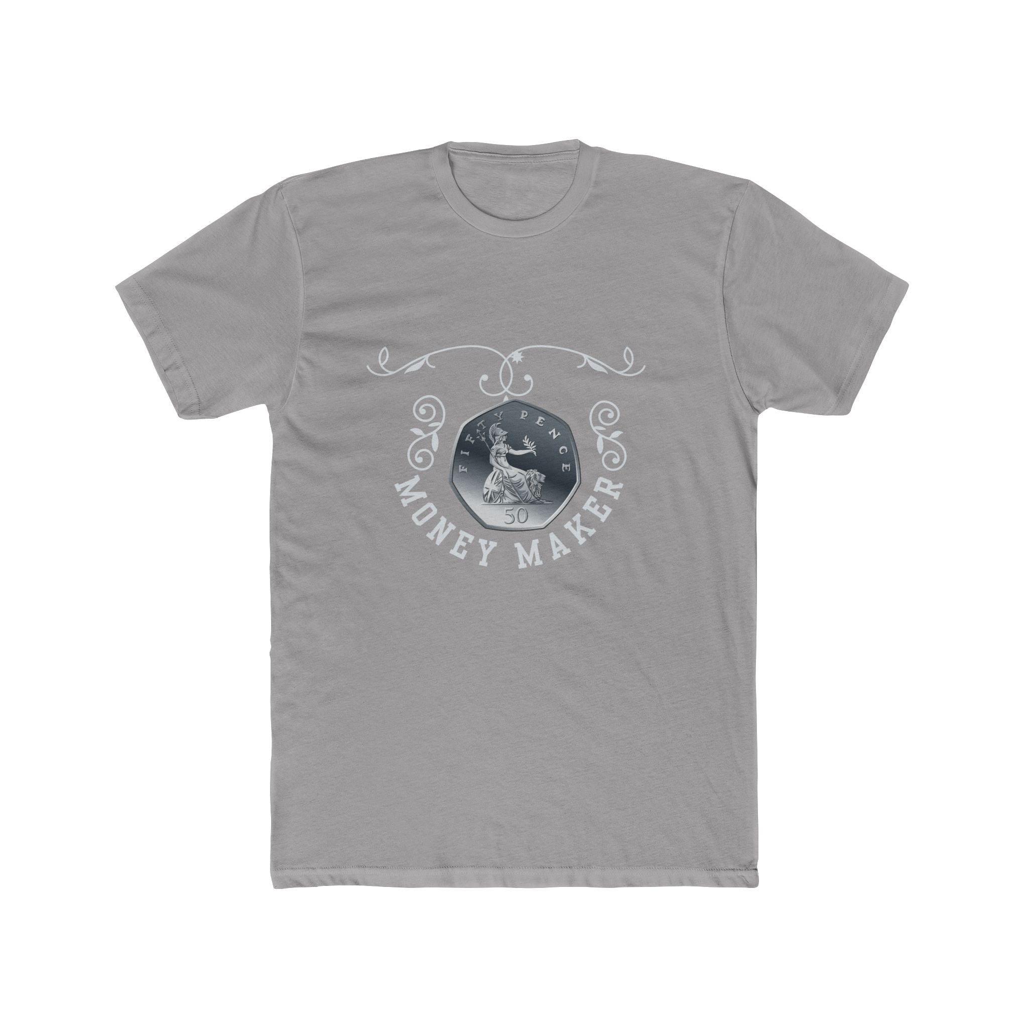 Unisex Crew Tee — ‘Money Makes the World Go Round’ Vintage Coin Graphic